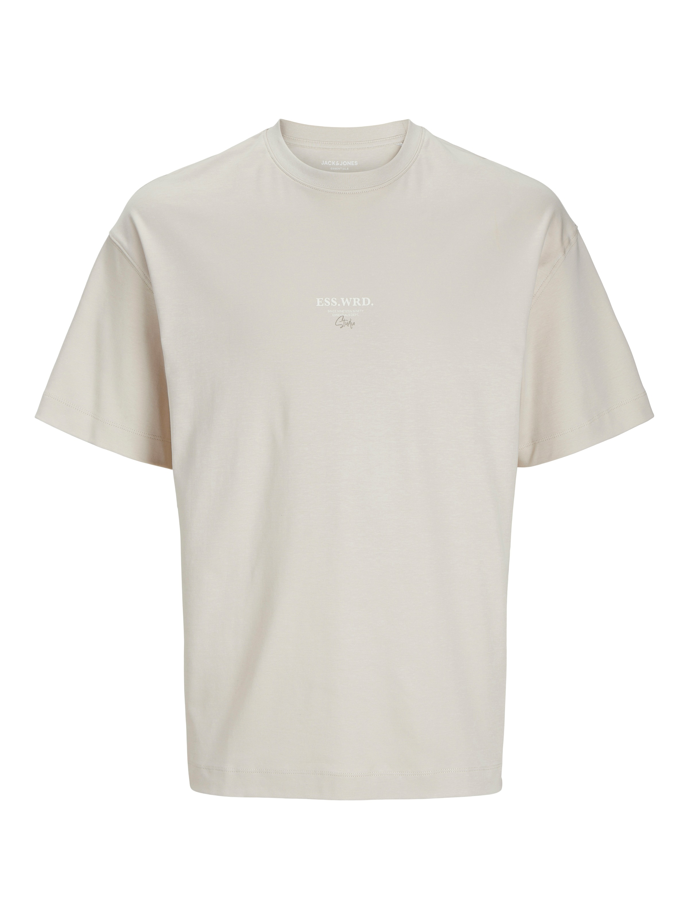 Jack & Jones Shirt à col rond »JJEURBAN EDGE STUDIO TEE SS O-NECK NOOS« mit Front und Back Print