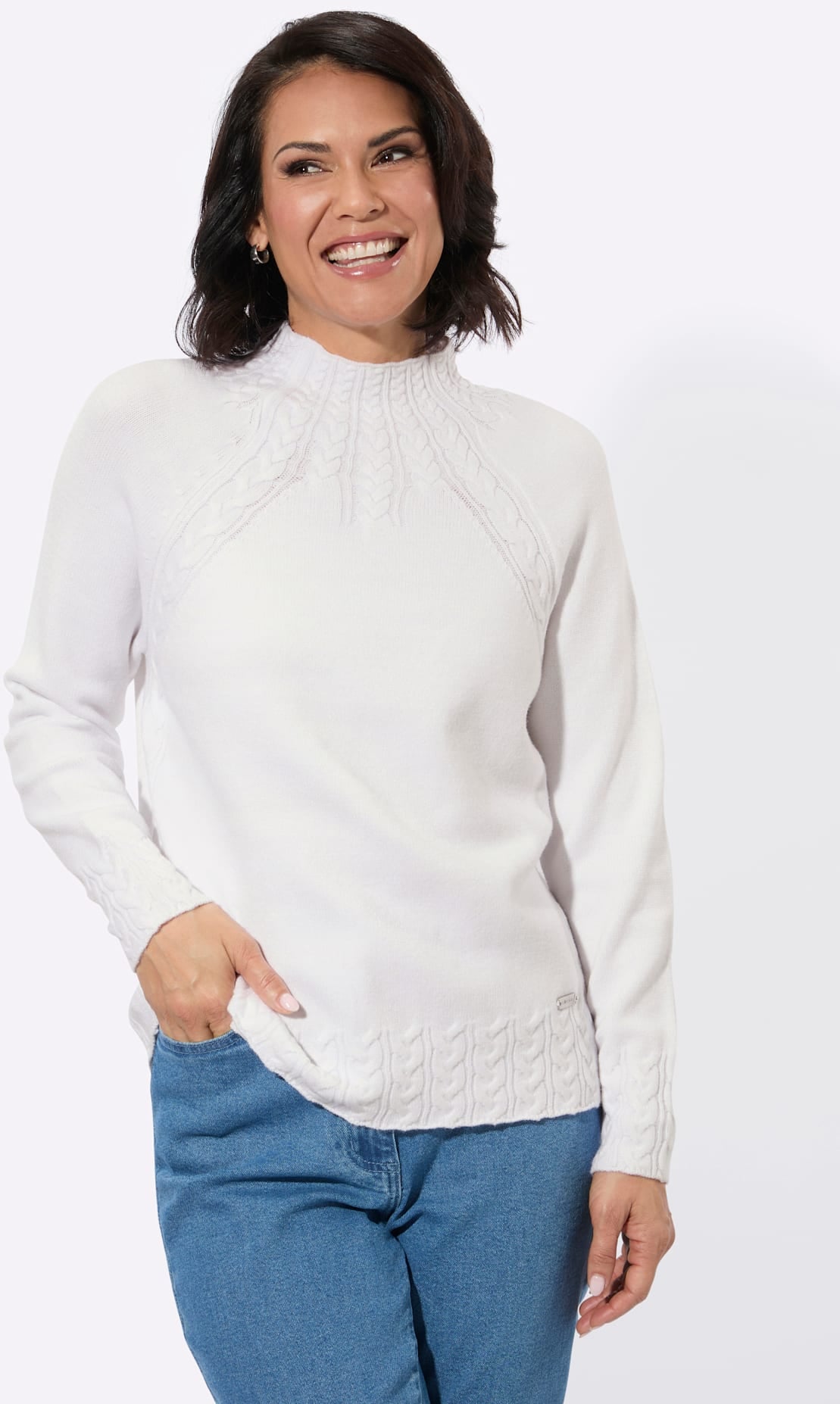 Casual Looks Pull à col montant »Stehkragen-Pullover«