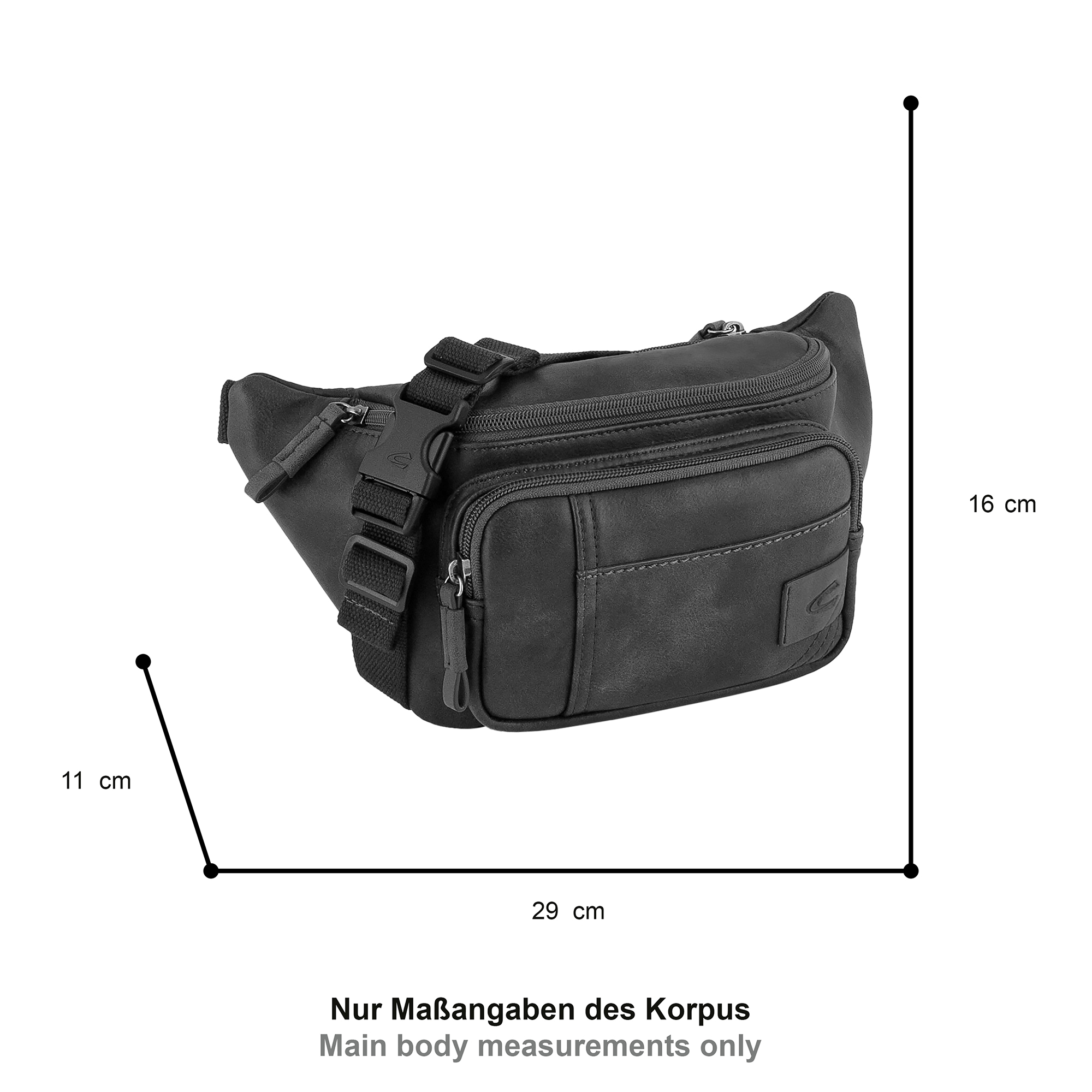 camel active Bauchtasche »Laos« Unisex Gürteltasche, Crossbody-Bag mit praktischen Details