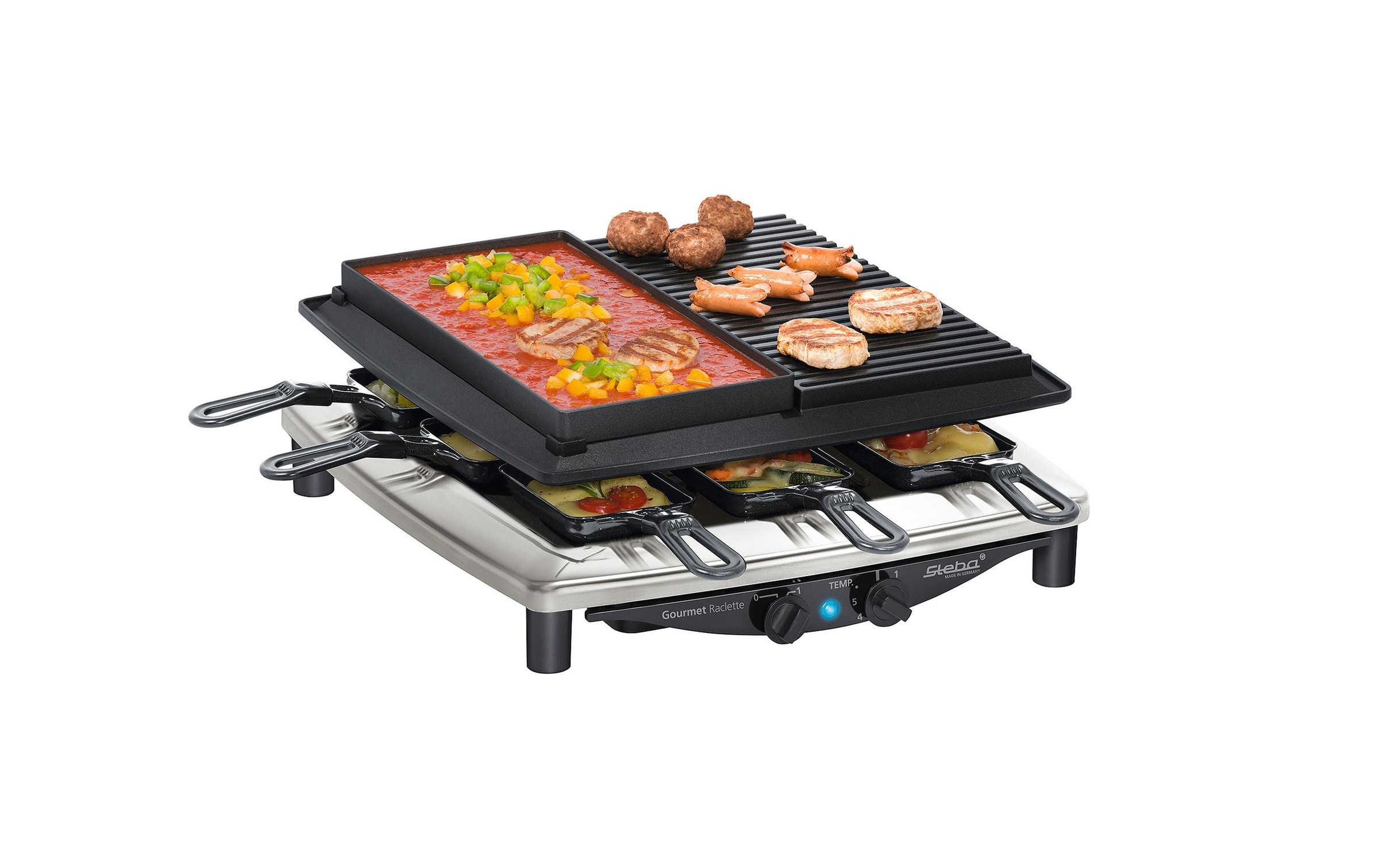 Steba Raclette »Raclette RC4 Plus Deluxe Chrom, 1450 W«