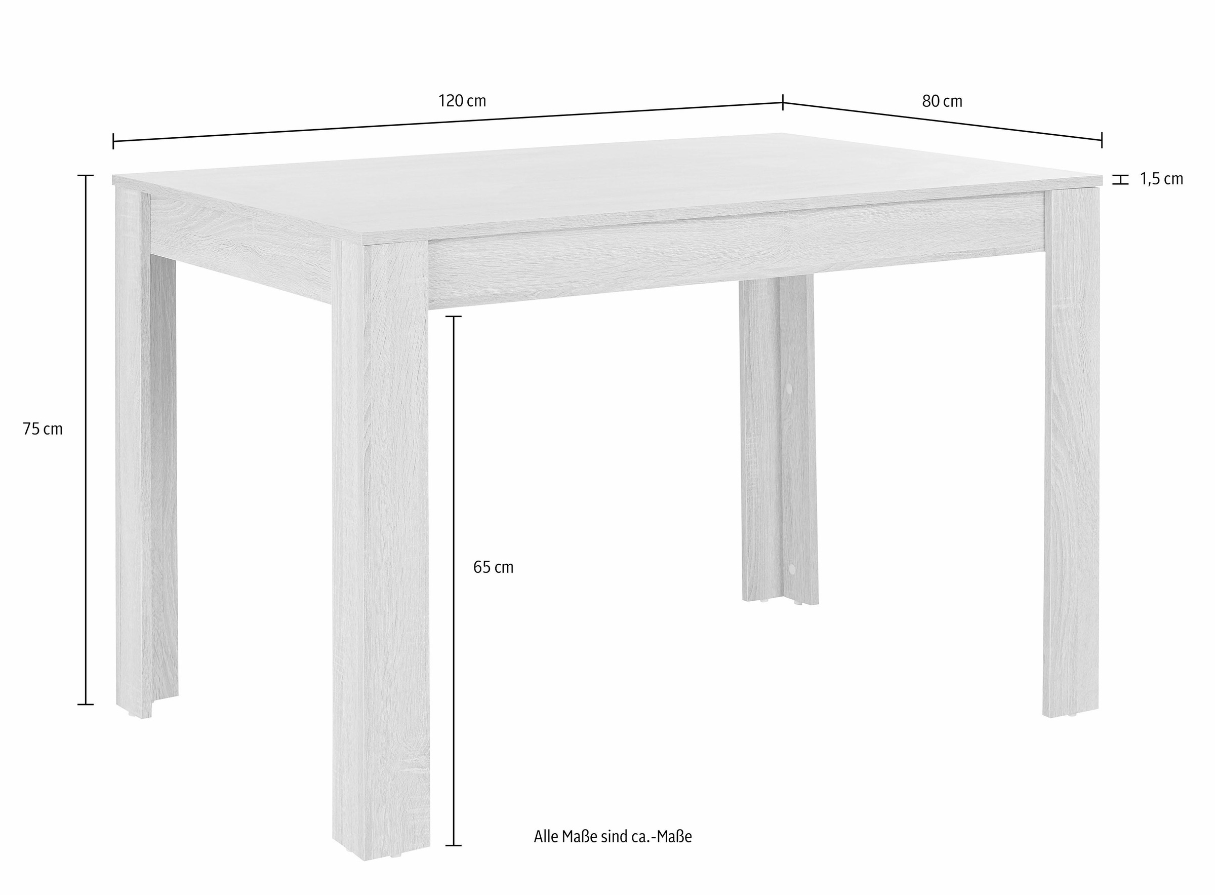 GOODproduct Esstisch »Meigh« OTTO-Choices,  Breite 120 cm, in verschiedenen Farbvarianten erhältlich