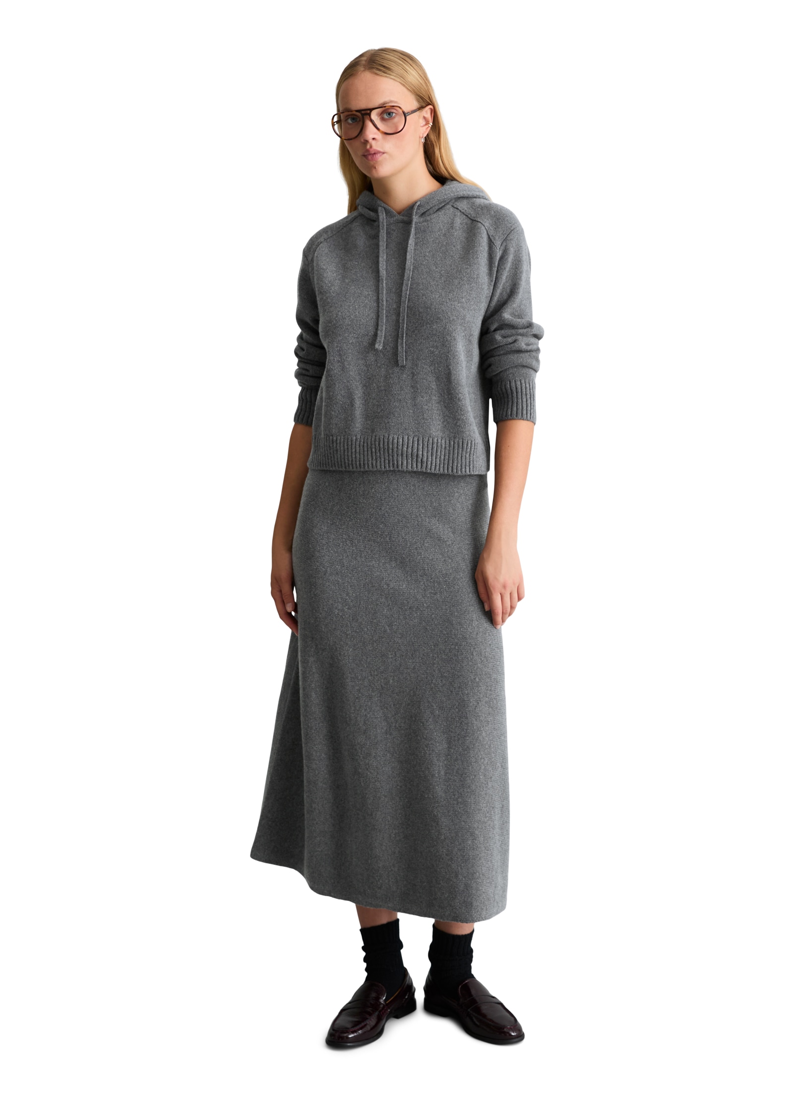 Marc O'Polo DENIM Pull à capuche »relaxed aus weichem Wolle-Mix«