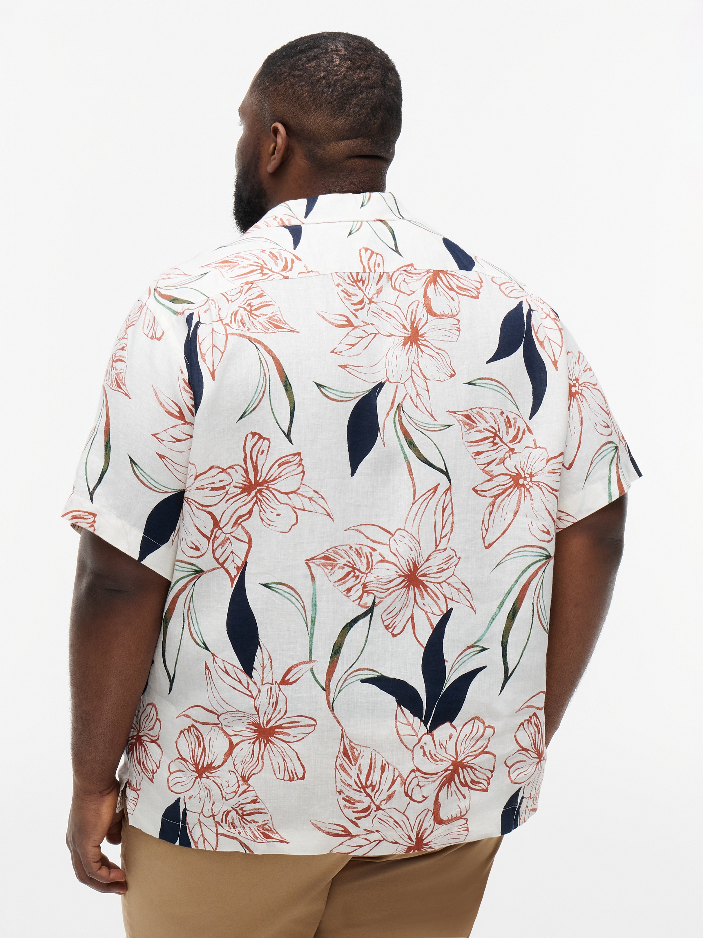 Tommy Hilfiger Big & Tall Kurzarmhemd »BT-LINEN RESORT PRINT REGULAR FIT« mit Tropen-Print, Grosse Grössen