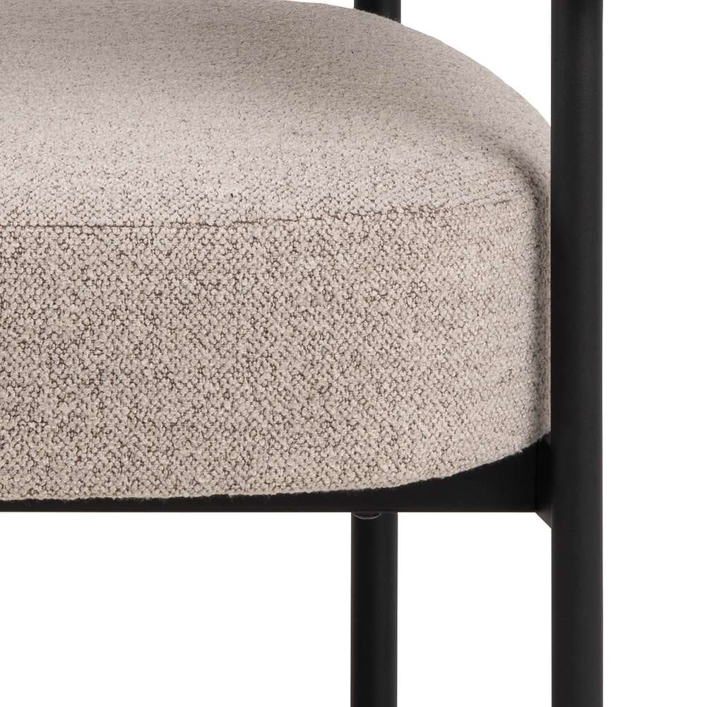 ACTONA GROUP Fauteuil lounge »Oakfield, Polstersessel, Relaxsessel, mit Armlehnen, Hoher Komfort« moderne, tissu beige, pieds noirs, ressorts ensachés, hauteur d'assise : 43,5 cm