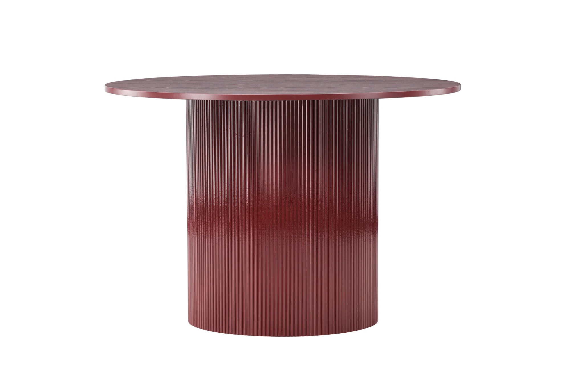 Venture Home Table de salle à manger »Lenox, runder Esstisch in tiefem Bordeauxrot, kraftvoll, Ø 110 cm« table à manger, MDF, bordeaux uniforme, ronde, moderne, élégante