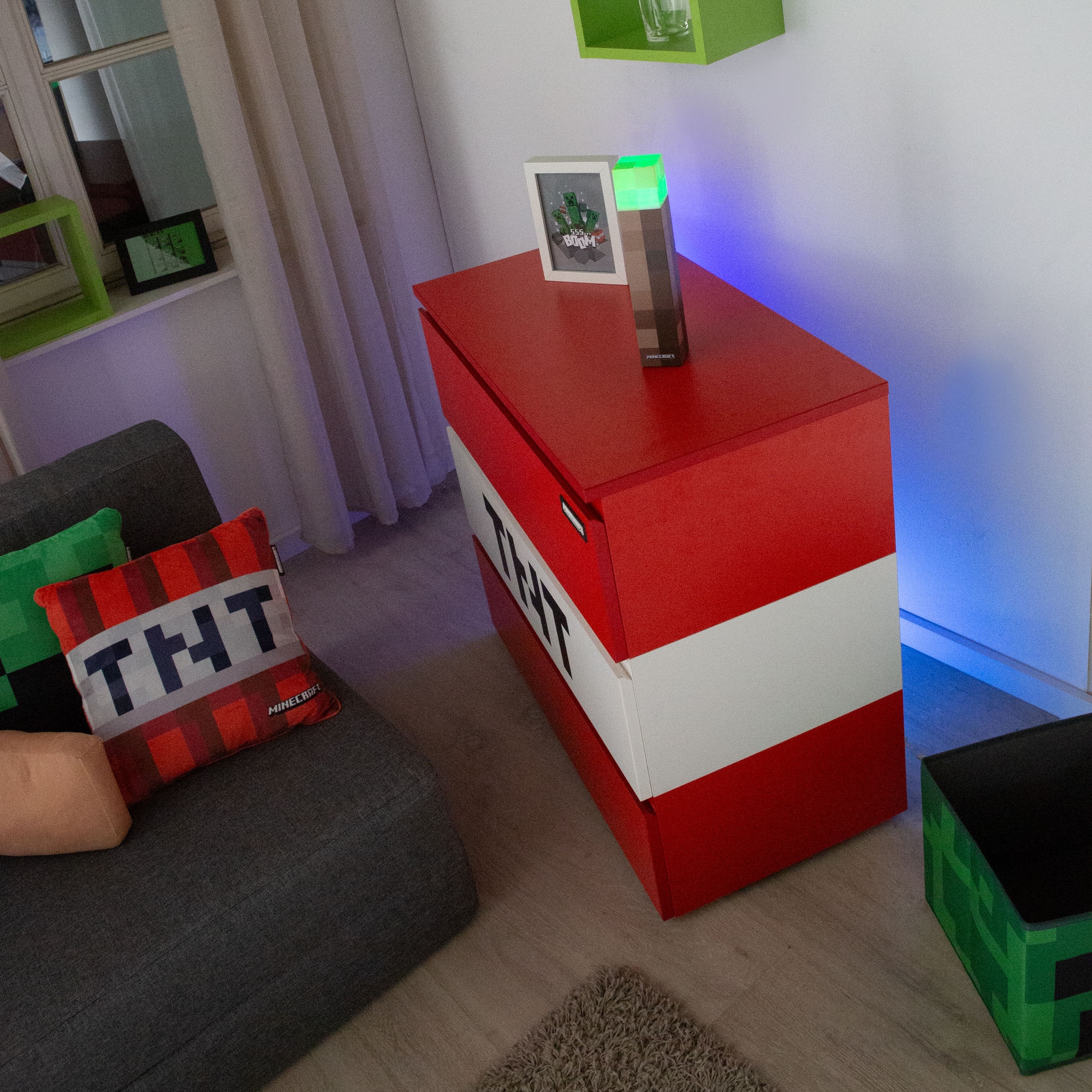 Phoenix Commode »Minecraft TNT Kommode« avec éclairage