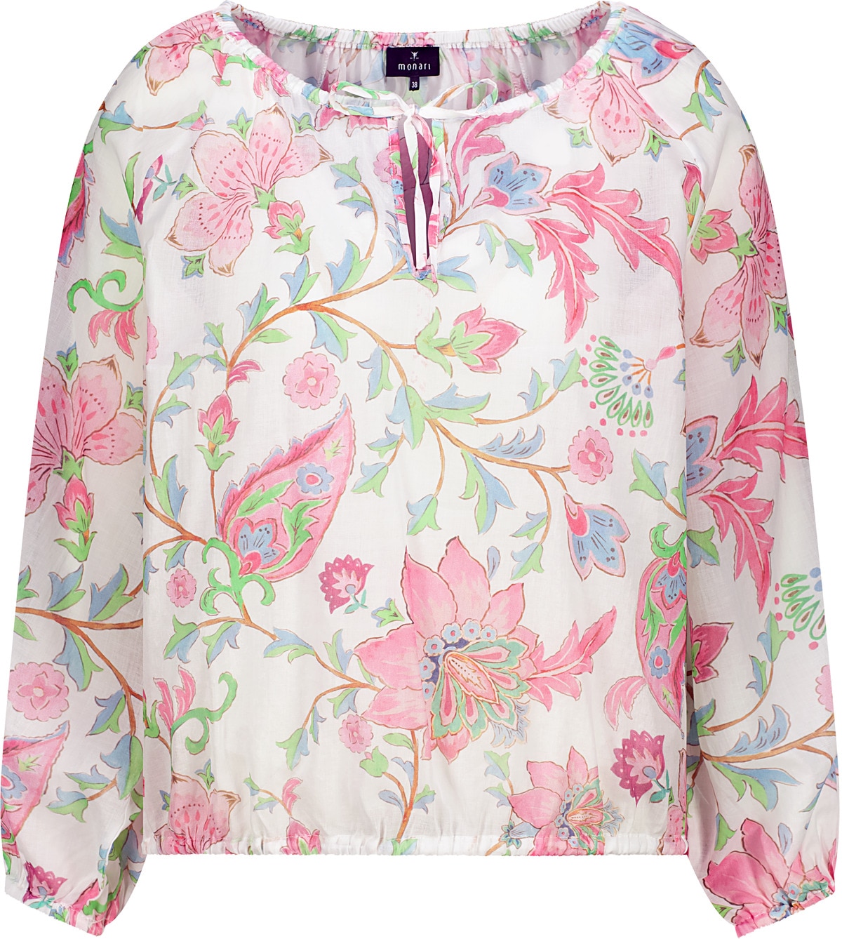 Monari Blouse à manches longues »Bluse Blumendruck allover« Regular fit mit Blumenmuster