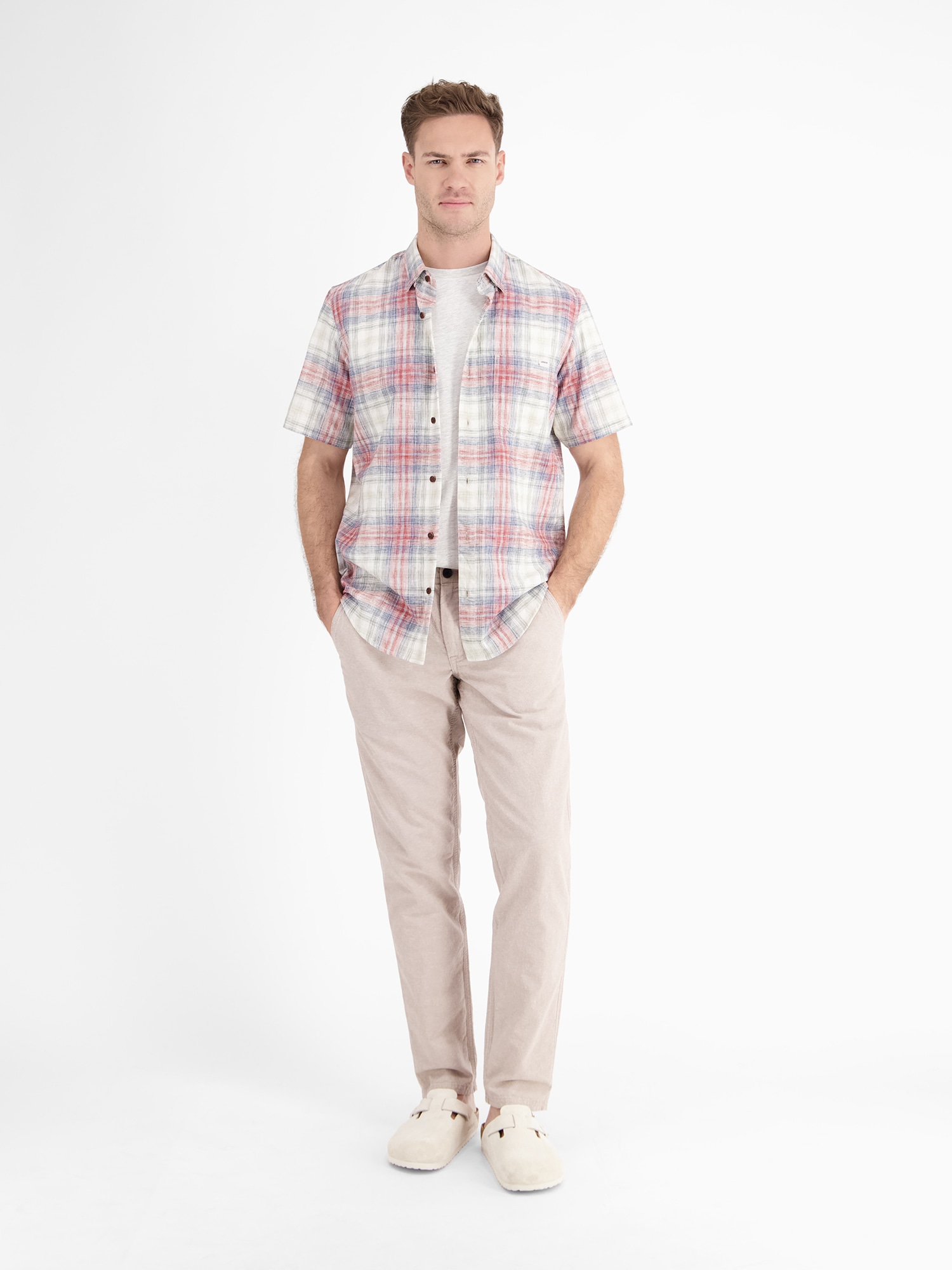 LERROS Kurzarmhemd »Karohemd aus sommerlichem Strukturgewebe«