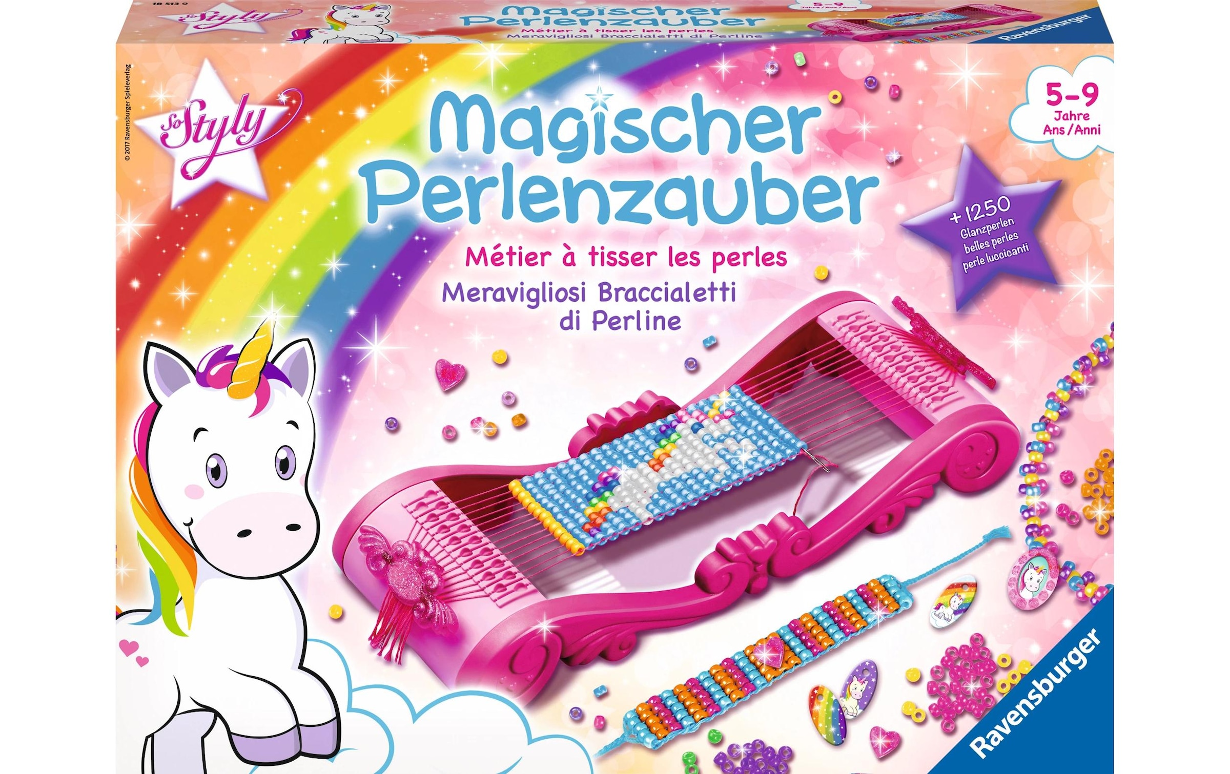 Ravensburger Set créatif »So Styly, Magischer Perlenzauber Einhorn« fabriqué en Europe