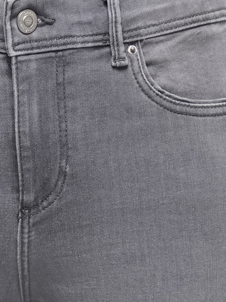 ONLY Jeans skinny »ONLLINEA MID WAIST LANK SK DNM« mélange de coton, taille moyenne, coupe skinny