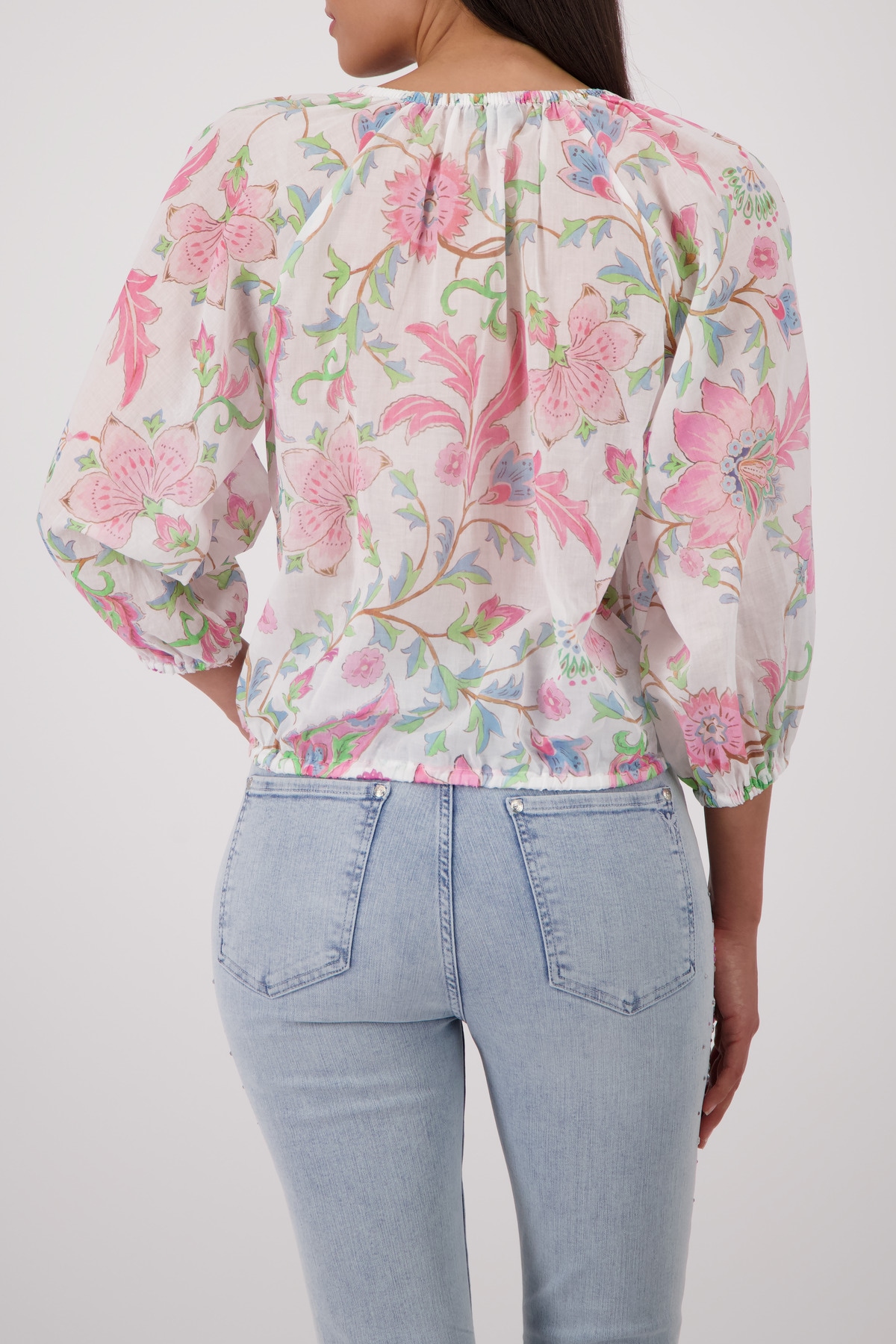 Monari Blouse à manches longues »Bluse Blumendruck allover« Regular fit mit Blumenmuster