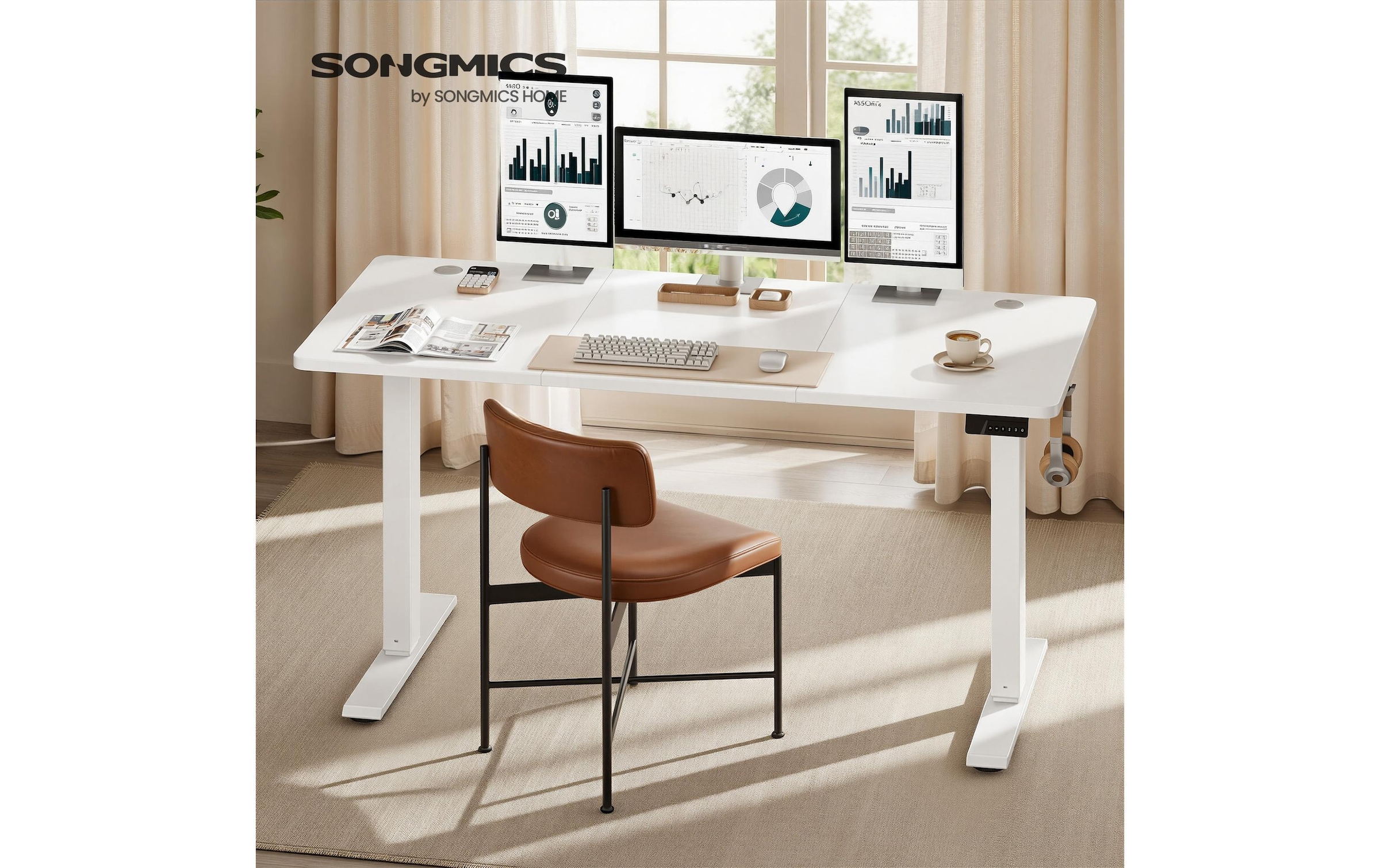 VASAGLE Bureau »Height-Adjustable Desk«