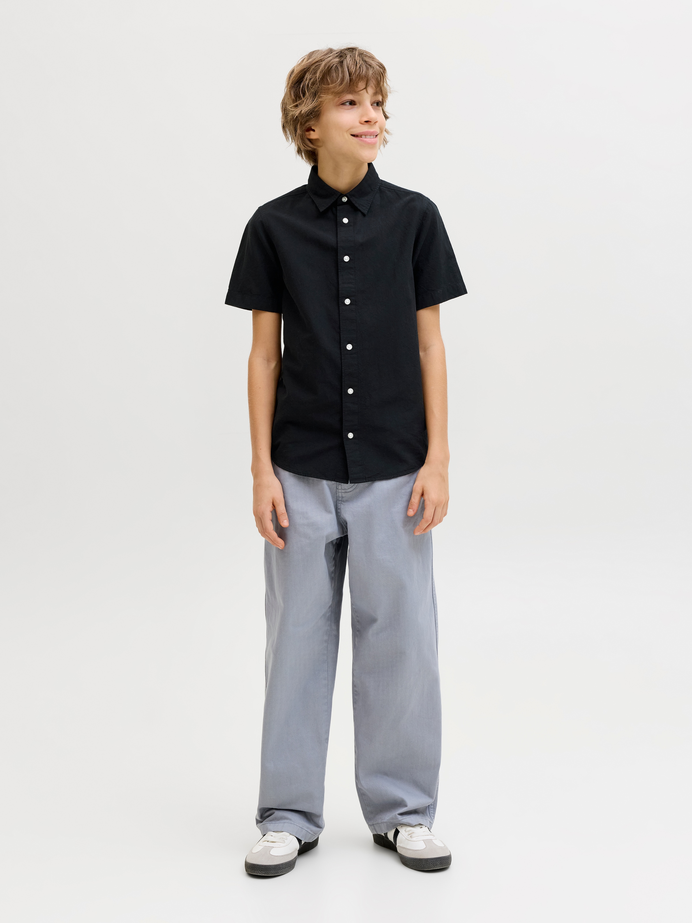 Jack & Jones Junior Chemise à manches courtes »JJEBREEZE LINEN BLEND SHIRT S/S SN JNR«