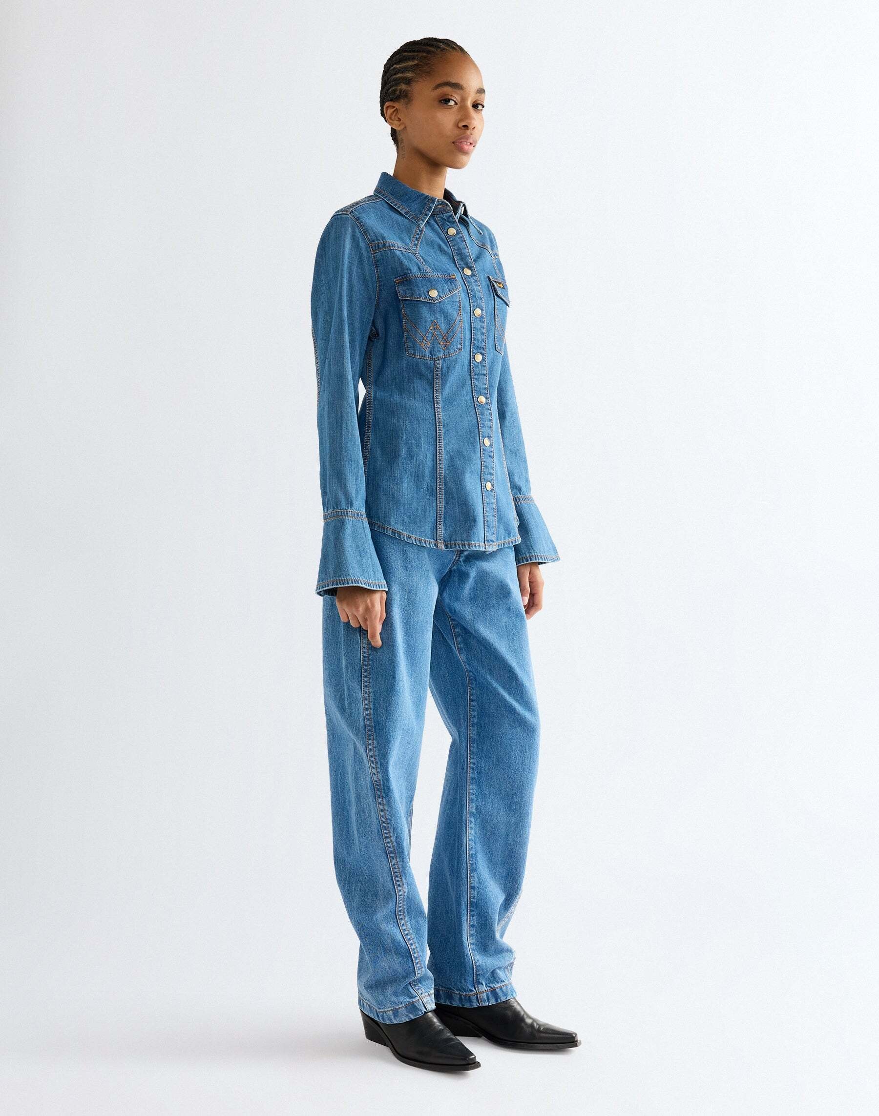 Wrangler Blouse en jean »WRANGLER Jeanshemd Super Western«