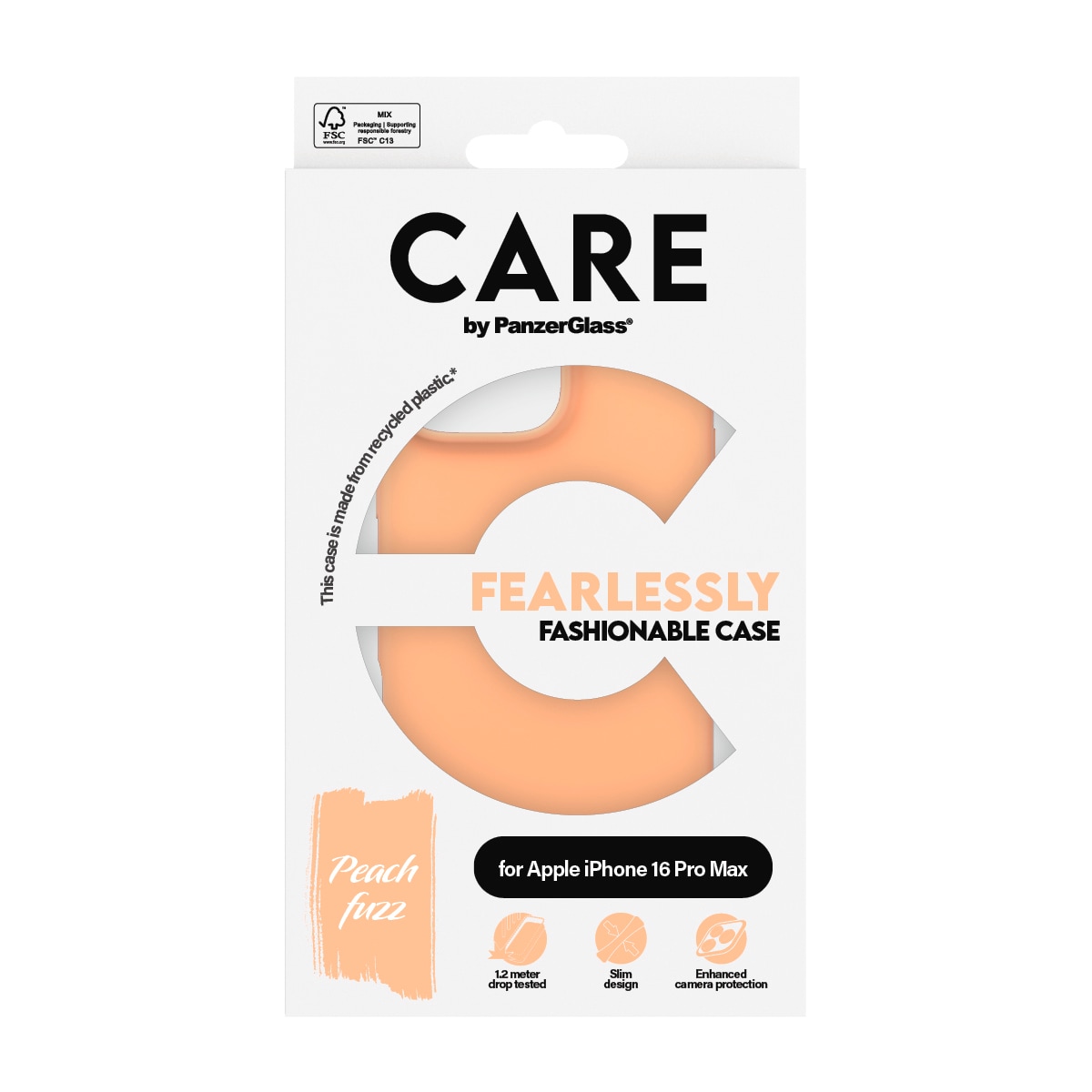 CARE by PanzerGlass Handyhülle »Fearlessly Fashionable Case für Apple iPhone 16 Pro Max« Smartphones Backcover, Schutzhülle, Handyschutzhülle, Case, Schutzcase, stossfest