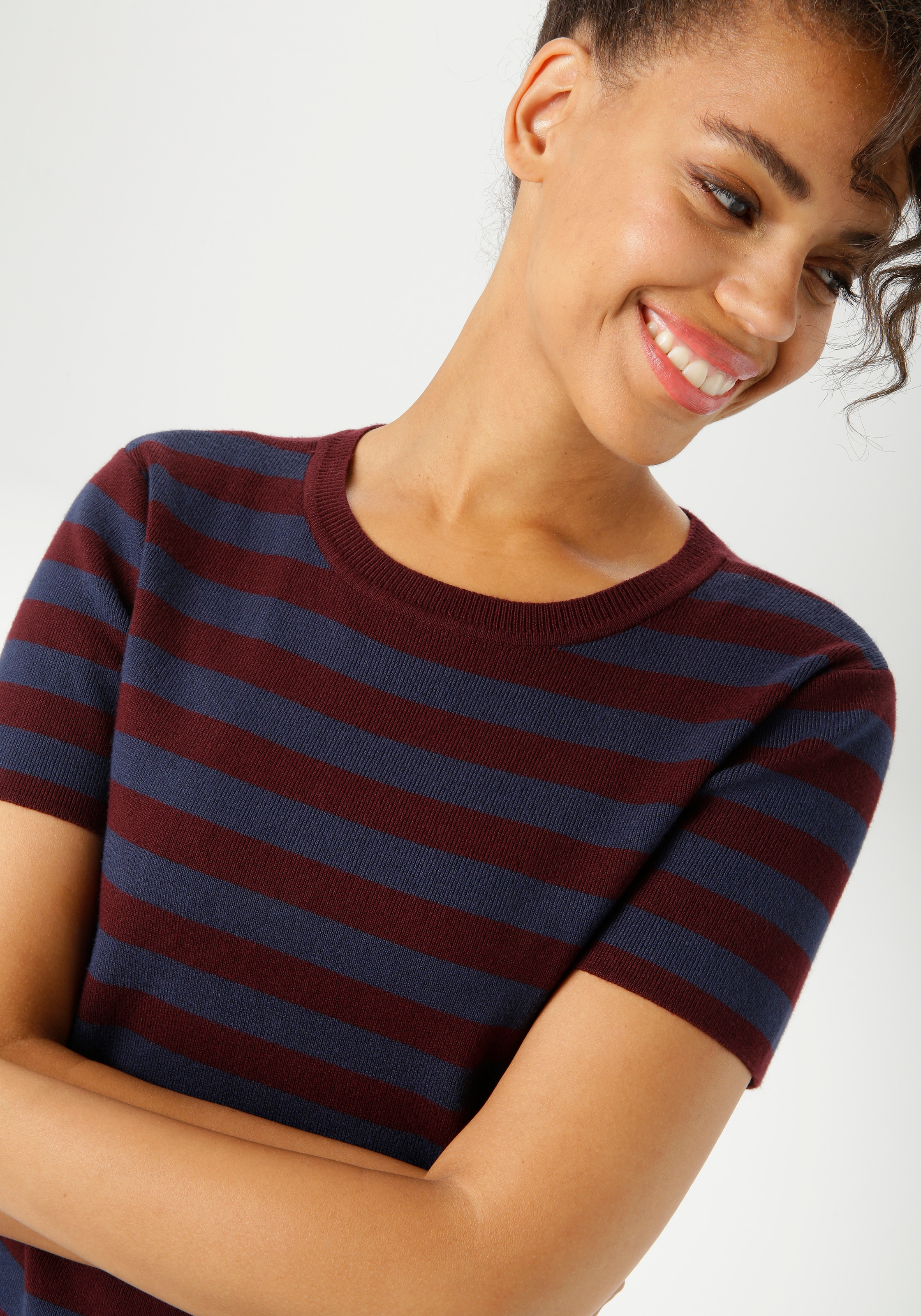 Aniston CASUAL Strickpullover im Streifen-Dessin