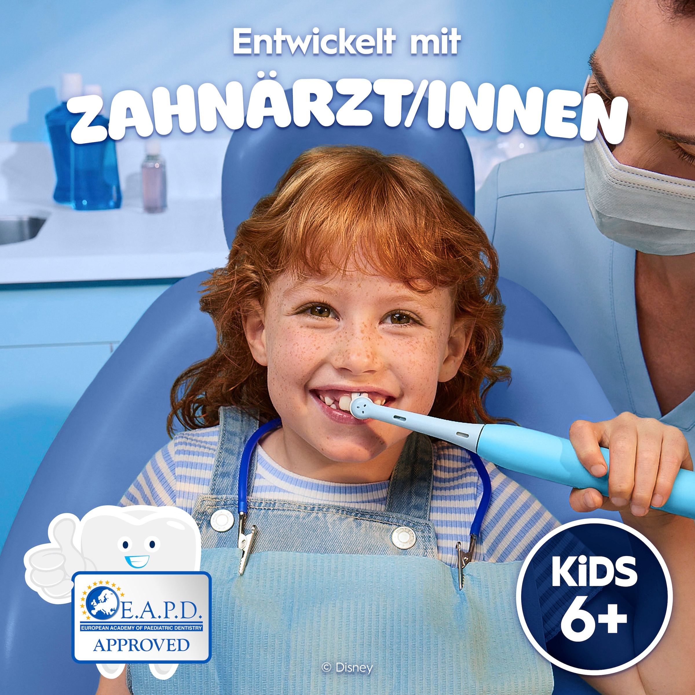 Oral-B Aufsteckbürsten »iO Kids 6+ Disney Stitch« Sanft zu wackeligen Zähnen & Zahnfleisch, ab 6 Jahren