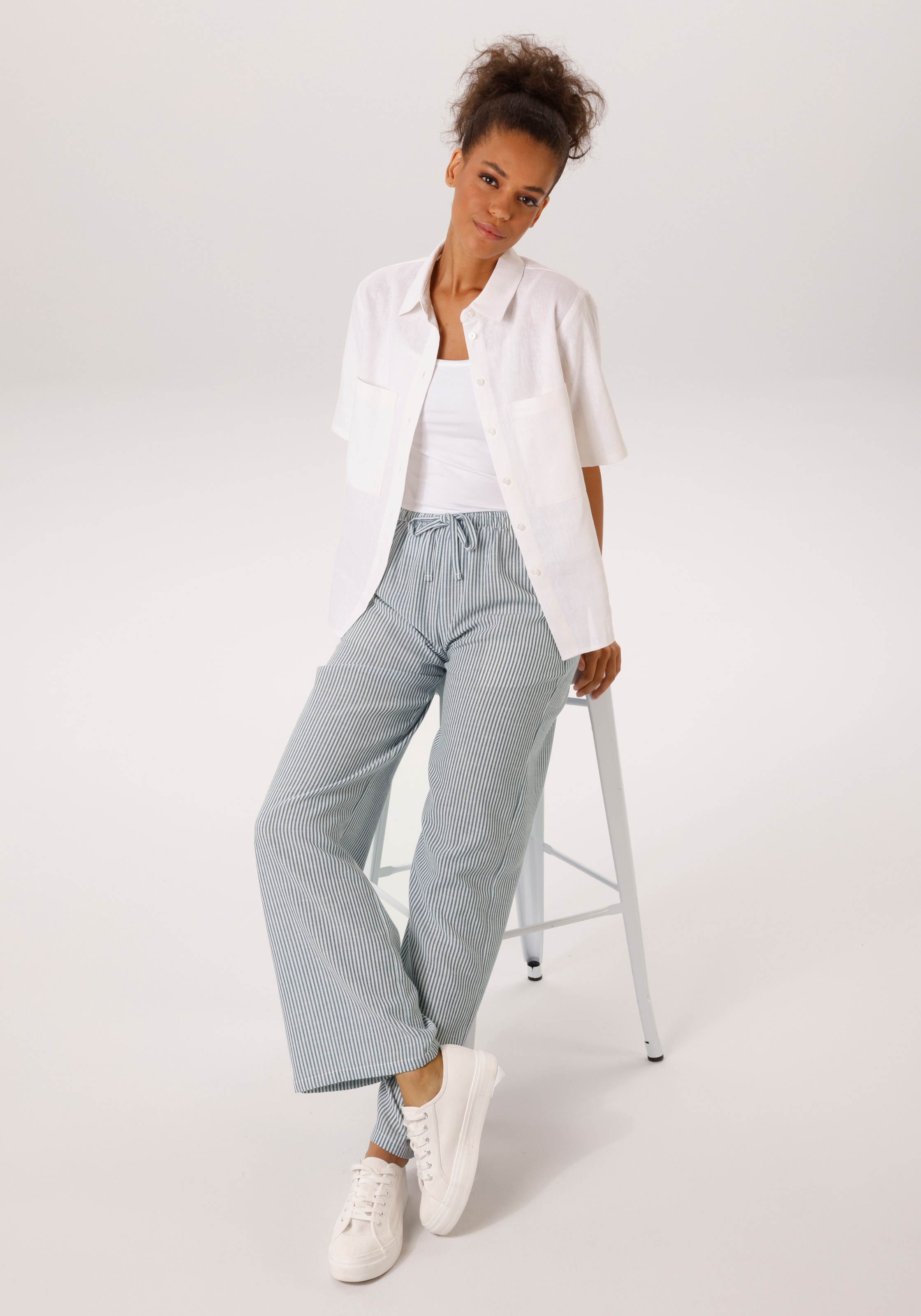 Aniston CASUAL Pantalon à enfiler  im Streifen-Dessin - NEUE KOLLEKTION
