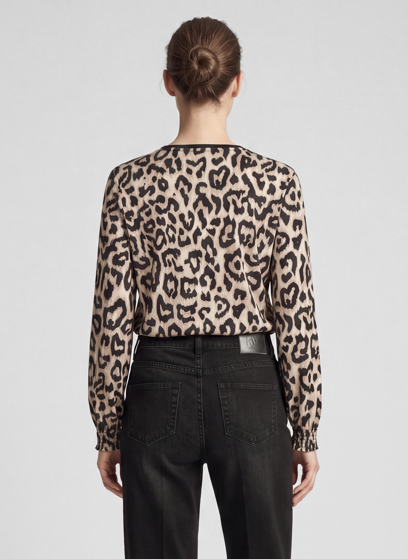 Rabe T-shirt à manches longues mit Leo-Print