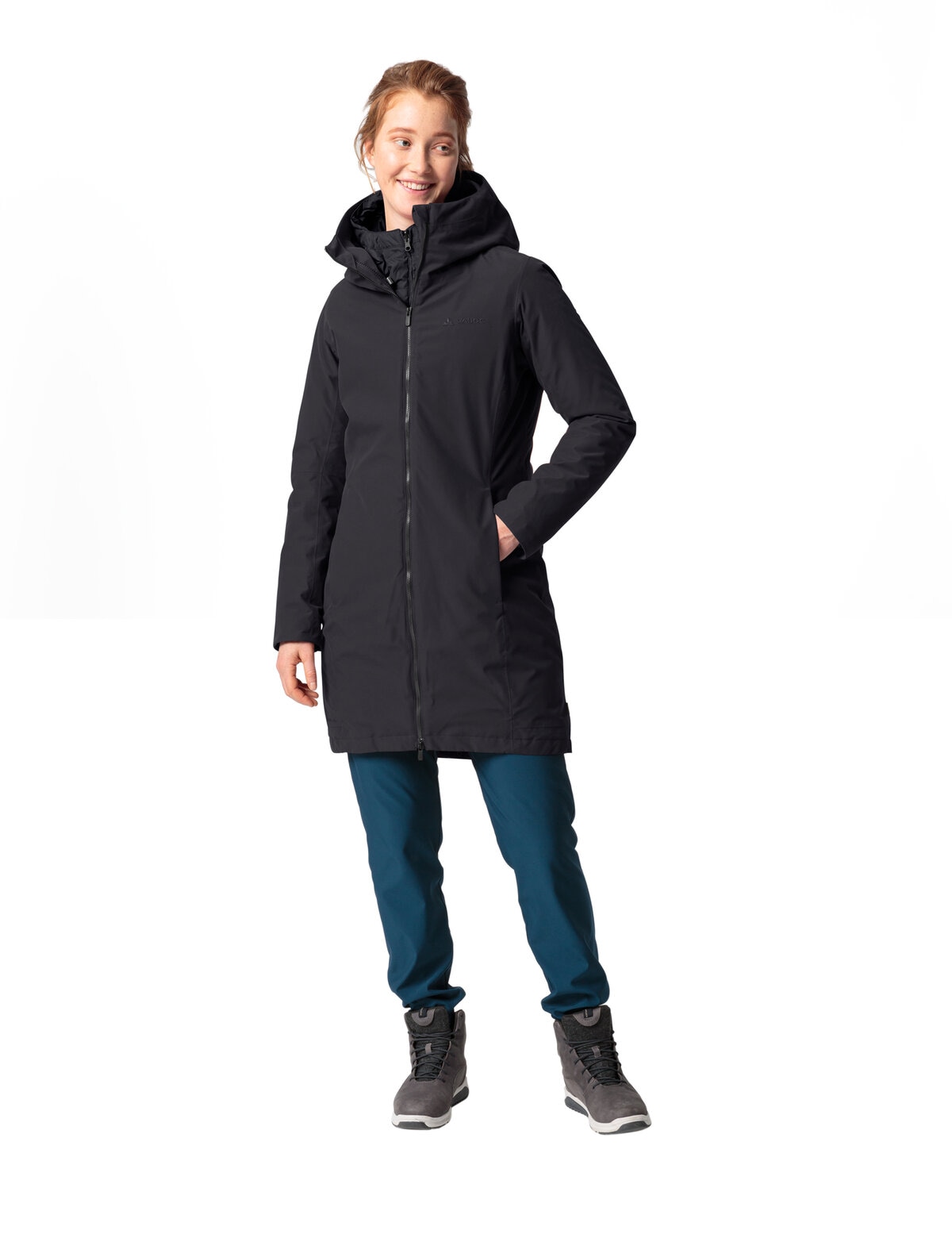 VAUDE Parka fonctionnelle 3 en 1 »WOMEN'S ANNECY 3IN1 COAT III« 2 cuis tlg. avec capuche avec remplissage en duvet et plumes, imperméable et coupe-vent