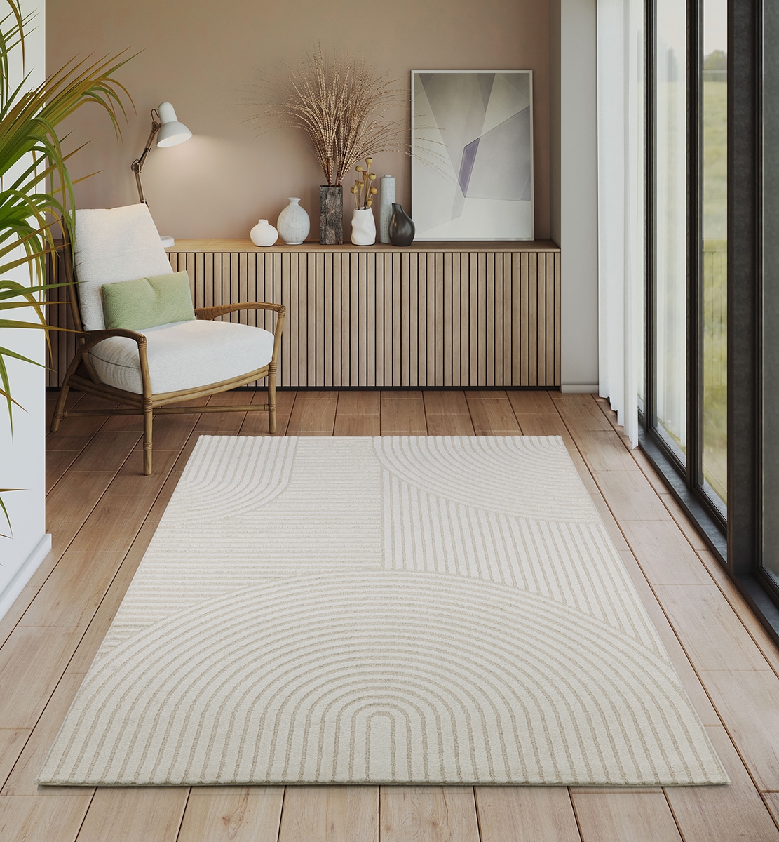 the carpet Tapis »Everest« Rectangulaire 14 mm Höhe moderner Wohnzimmer Teppich hohe Flordichte