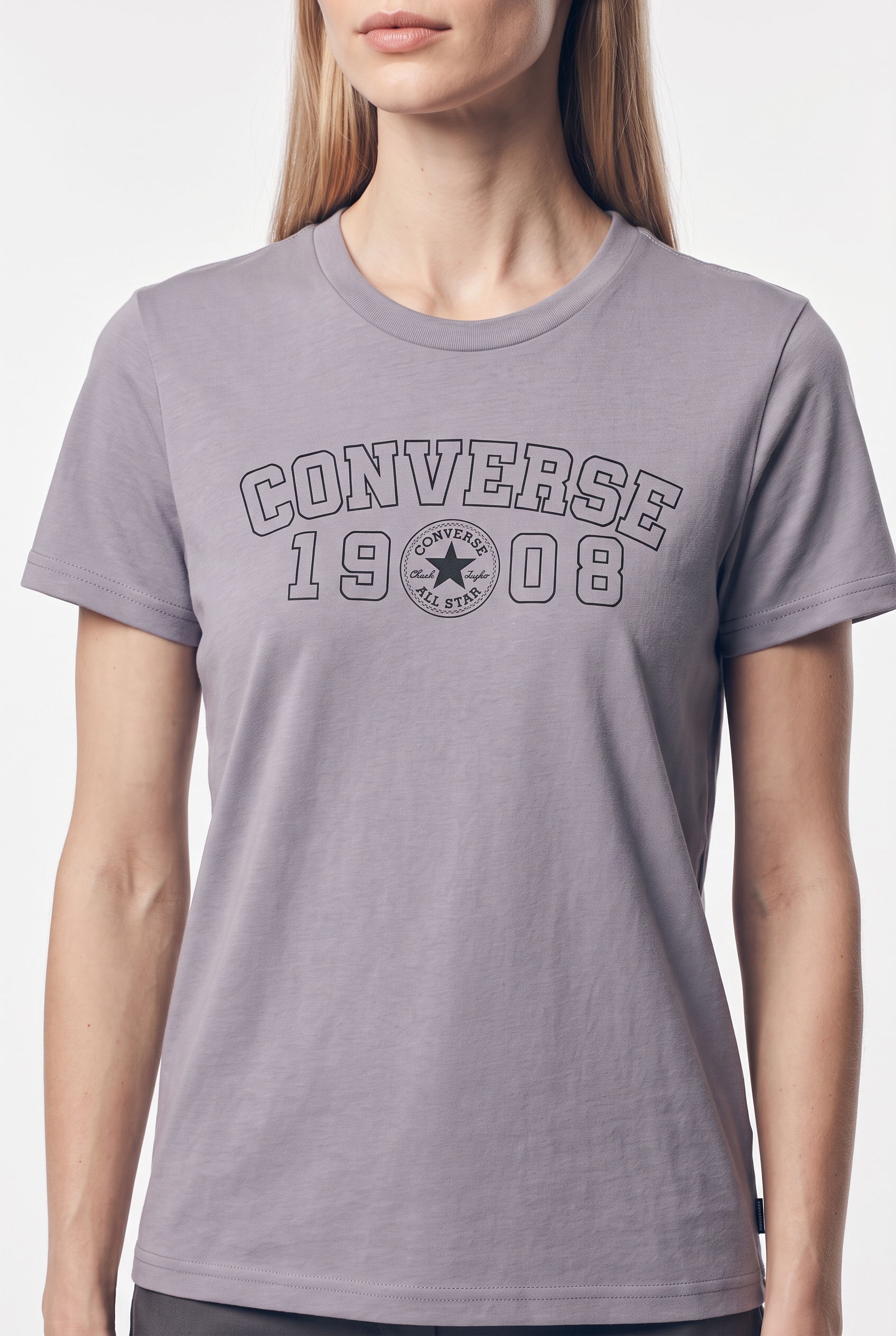 Converse T-Shirt »1908 TEE« mit Rundhalsausschnitt, aus Baumwolle und Modal, normale Länge