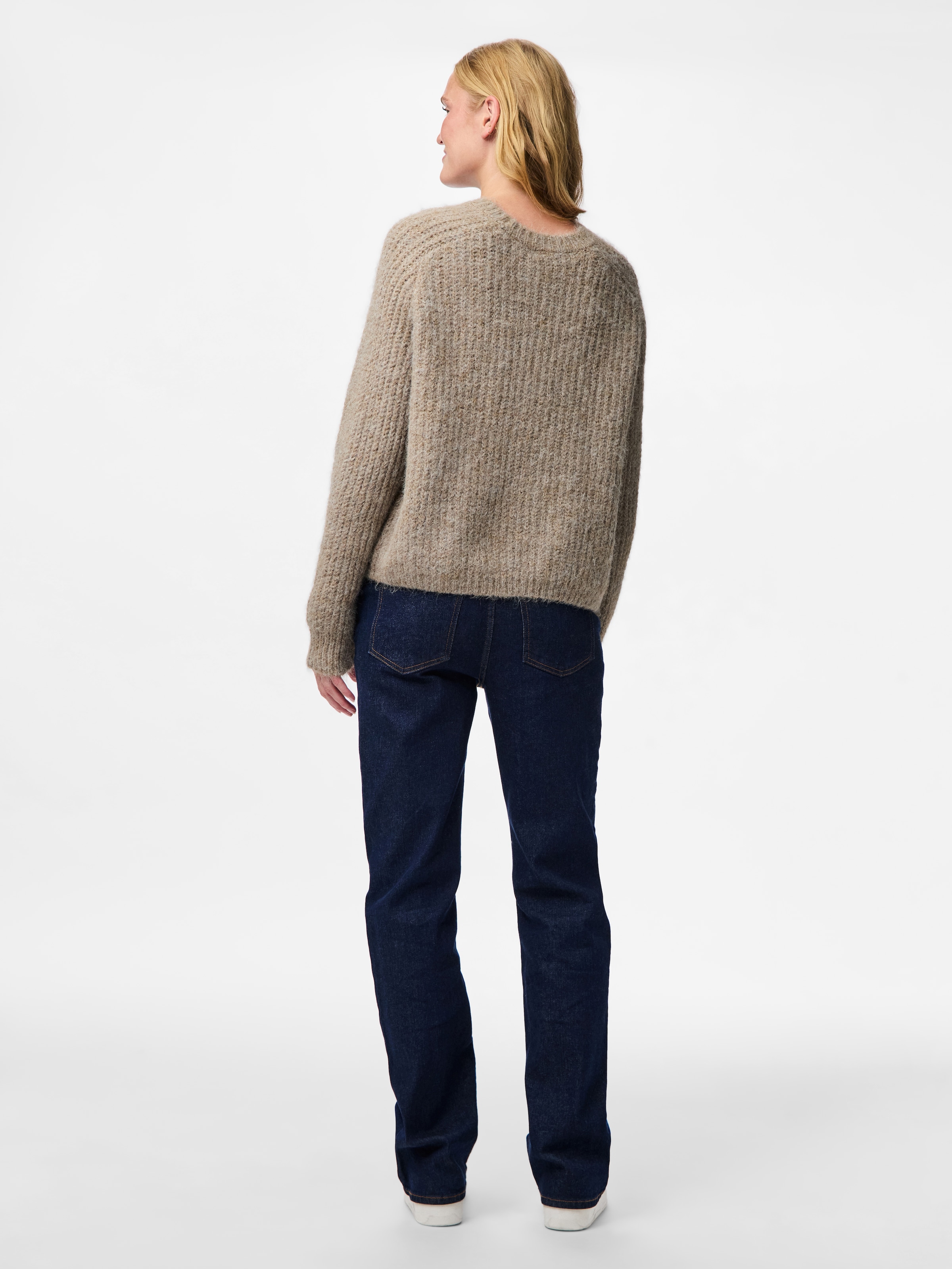 pieces Strickpullover »PCCLEO LS O-NECK CHUNKY KNIT NOOS BC«