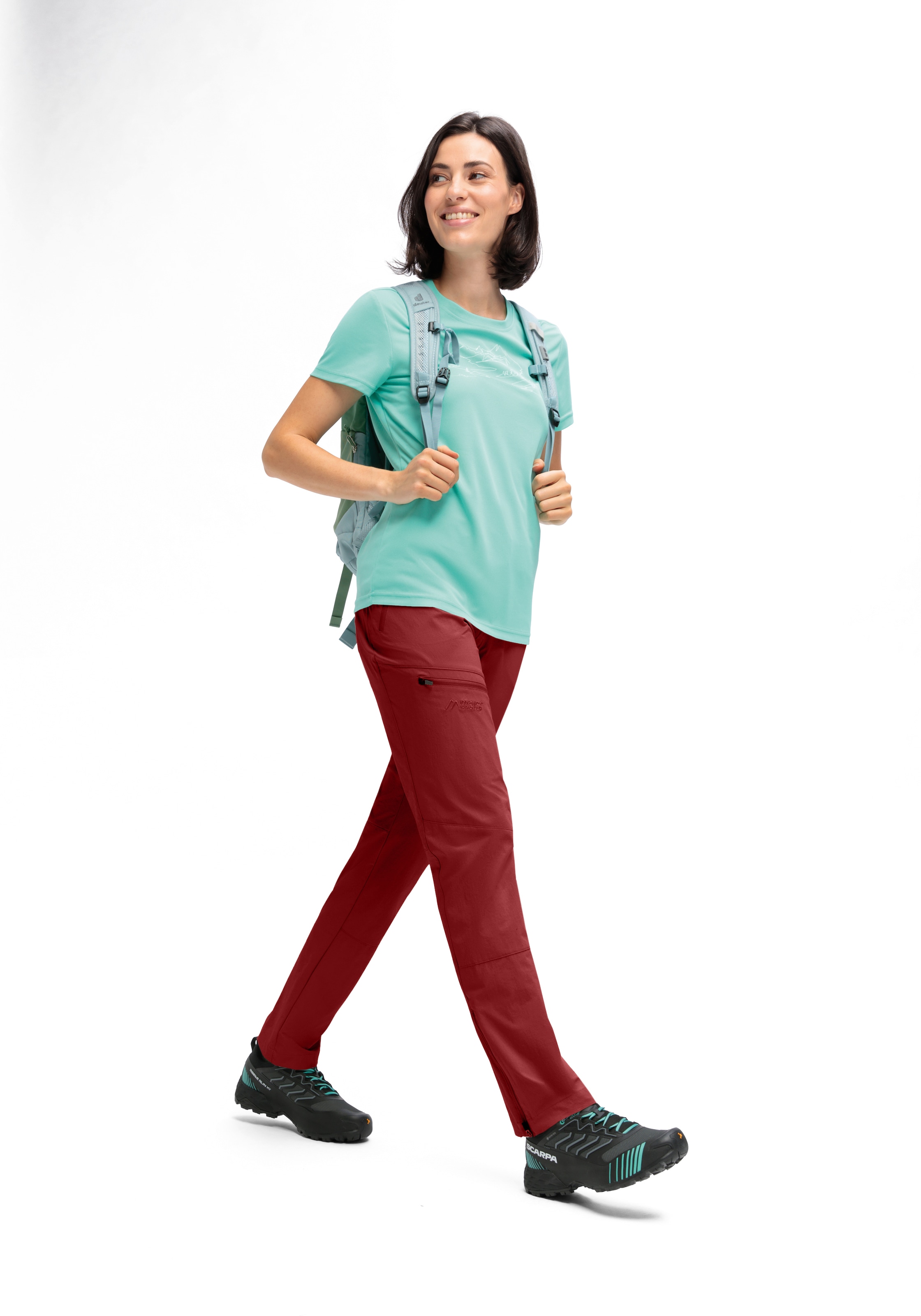 Maier Sports Pantalon de plein air »Inara slim Vario«  Damen Wanderhose, Funktionshose mit Variobund und 4 Taschen, Slim Fit