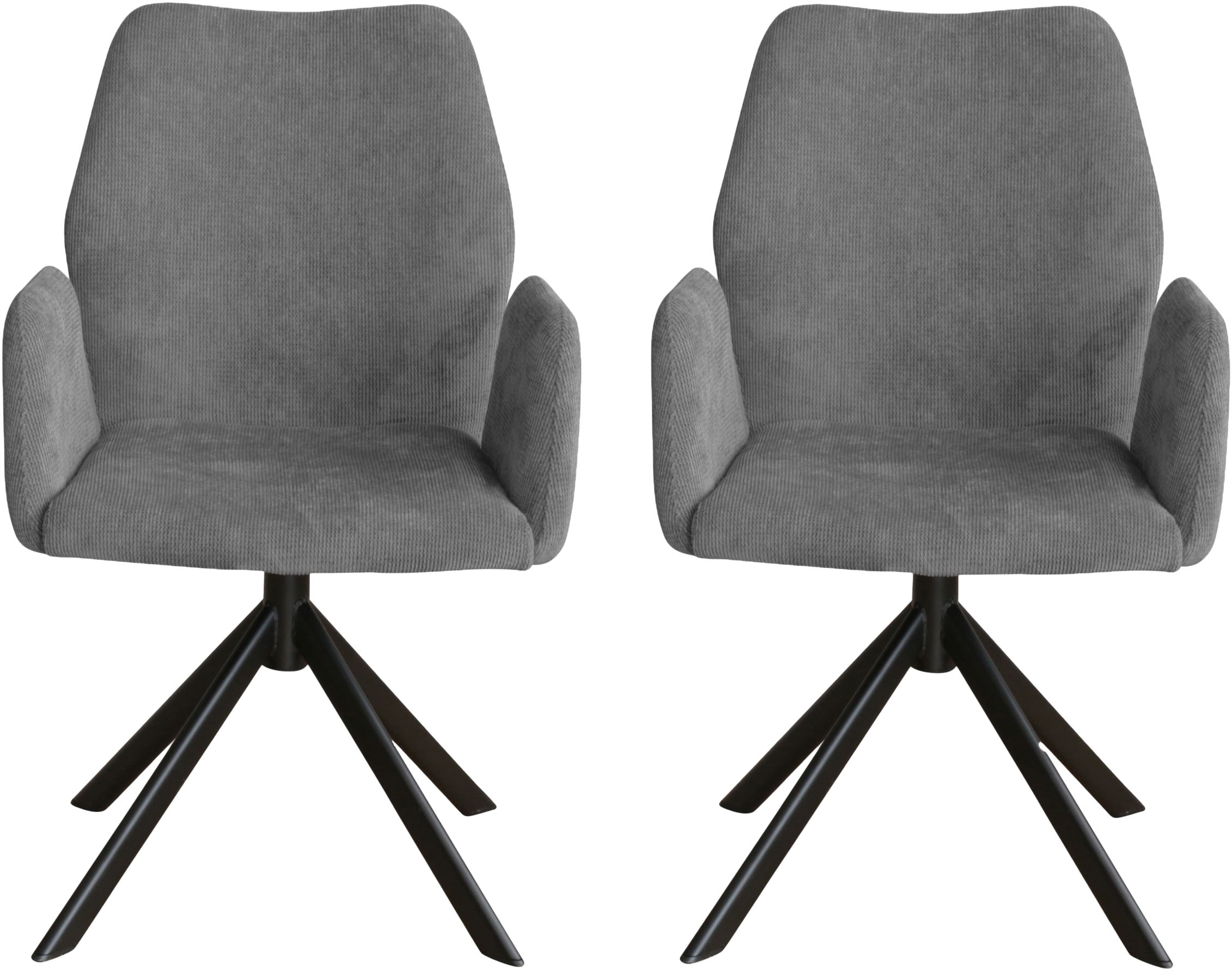 GOODproduct Chaise avec accoudoirs »Hacienda« () moderner Cord Bezug, 2er Set