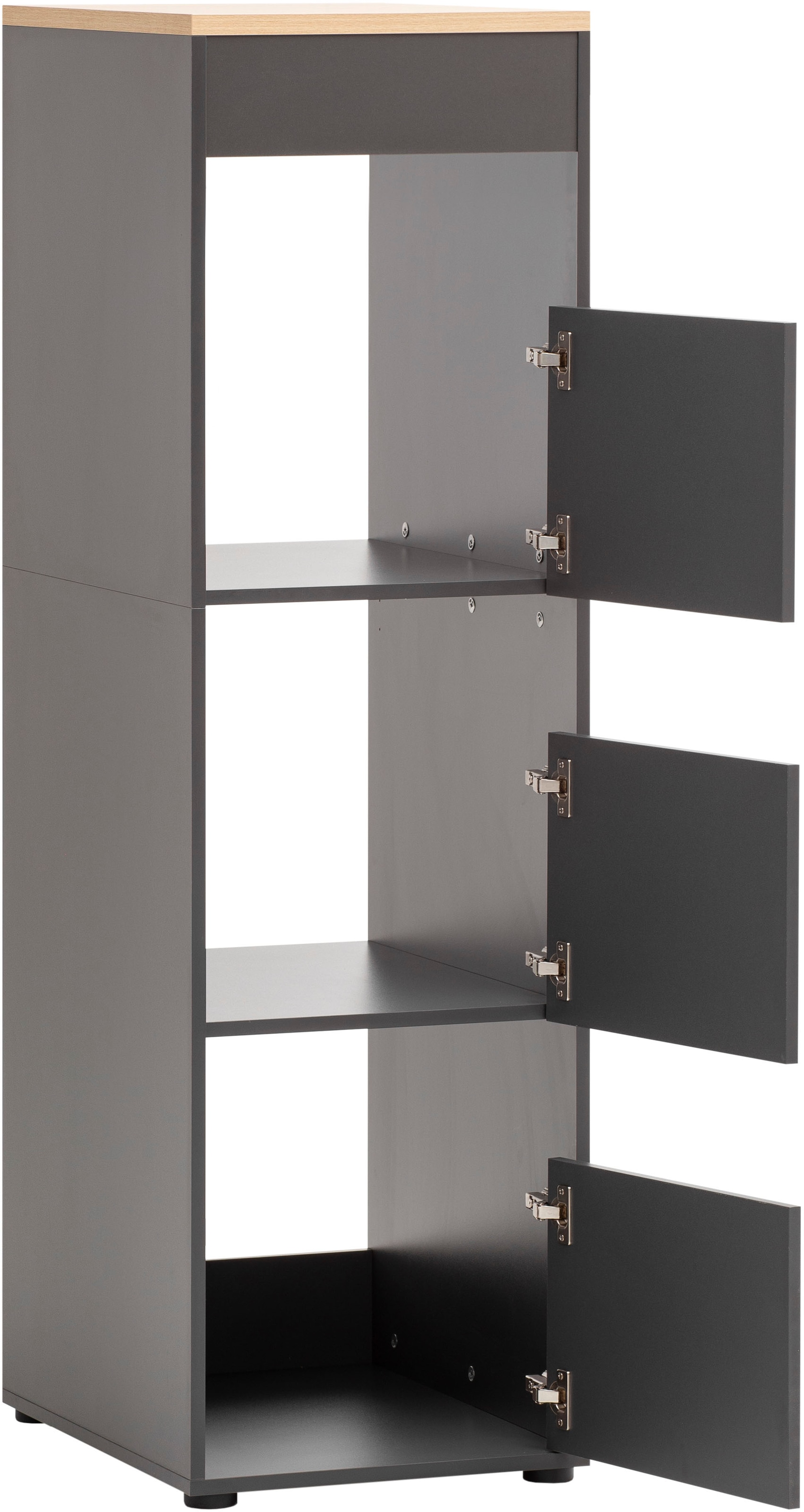 Schildmeyer Armoire à linge »Solea, Breite 45 cm« Drei Wäscheschächte, Wechselbarer Türanschlag