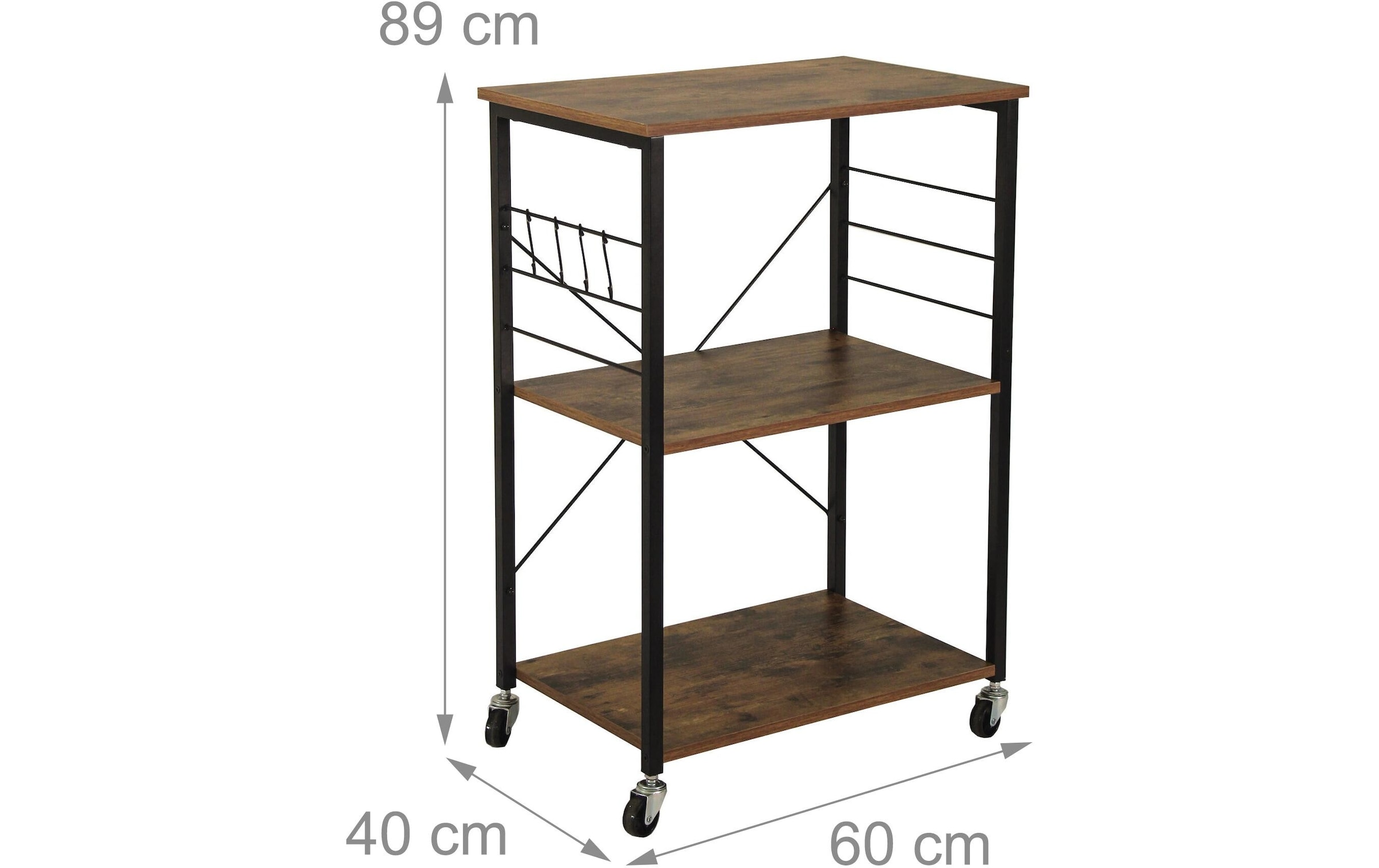 relaxdays Küchenwagen »89 x 60 x 40 cm«