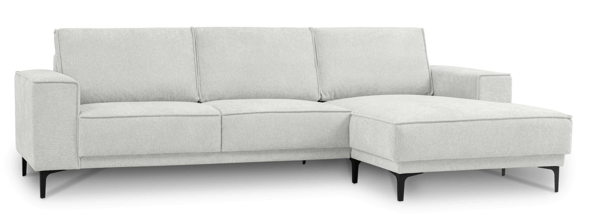 GOODproduct Canapé d'angle »OLAND Struktur L-Form, B: 280 cm, Skandi-Design« forme en L, 280 cm, suspension à ressorts ondulés, design scandinave, pieds en métal