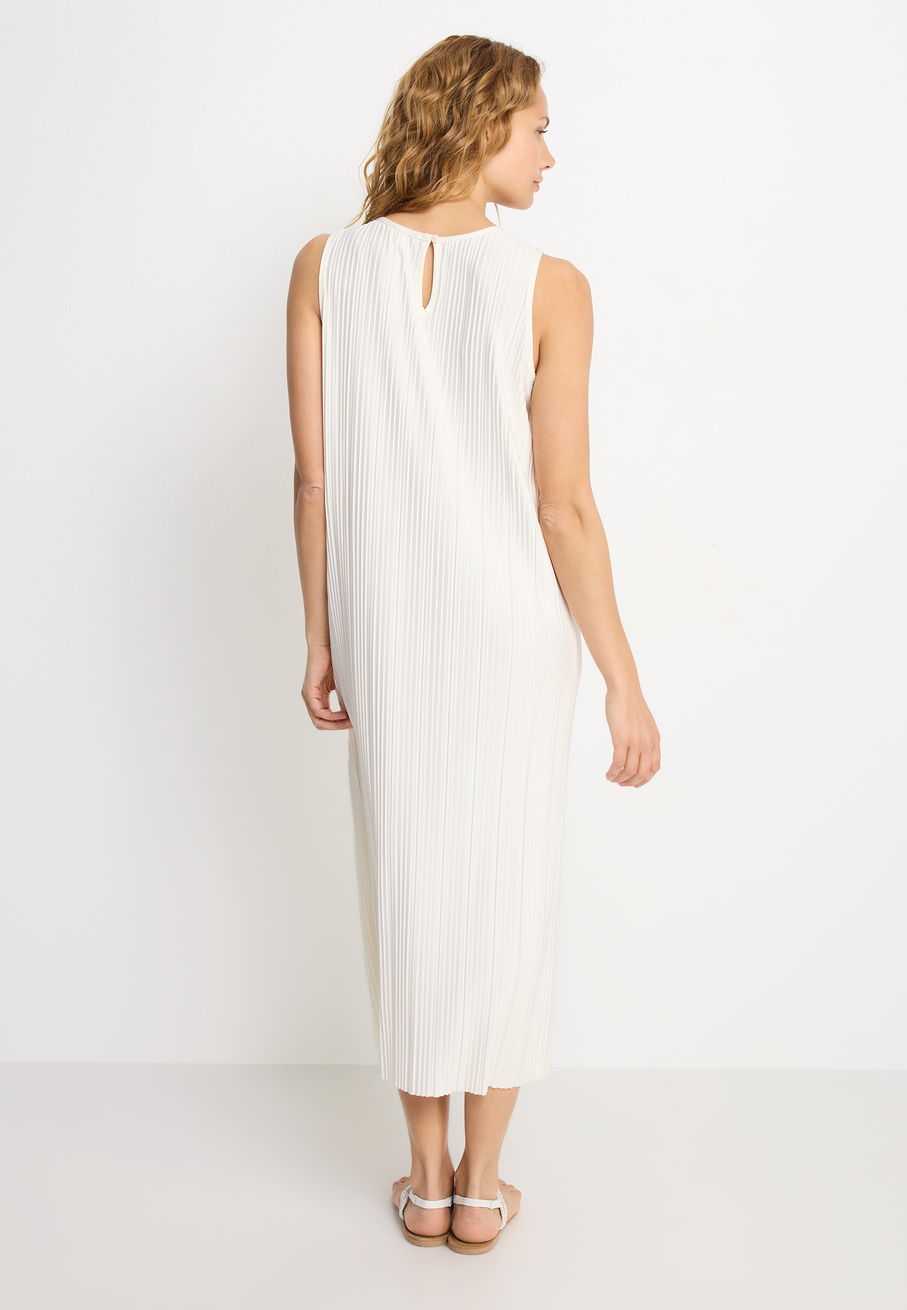 LASCANA Robe plissée Robe midi à bretelles, robe d'été