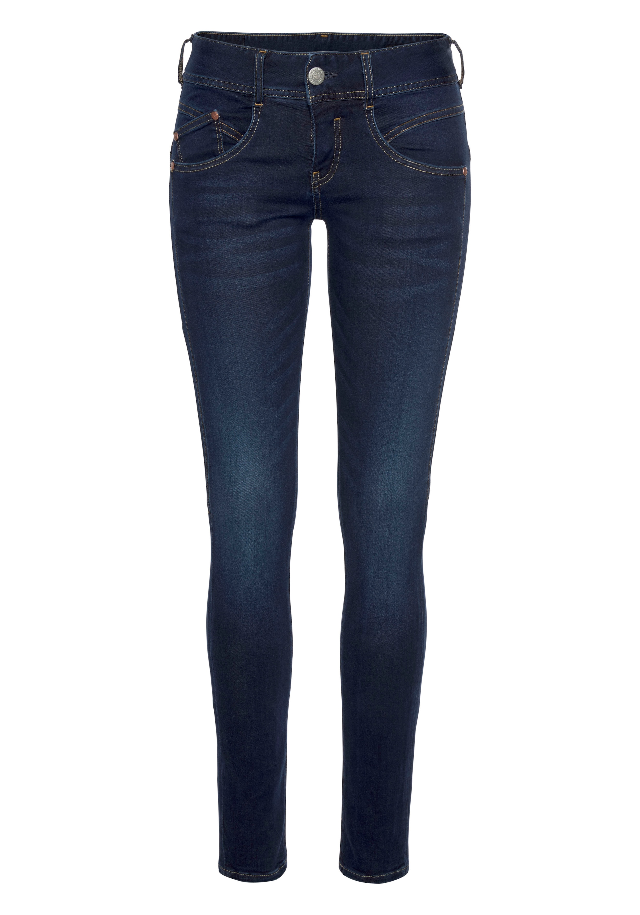 Herrlicher Jeans à 5 poches »Gila Slim Denim« mit seitlichen Keileinsätzen, figurformend