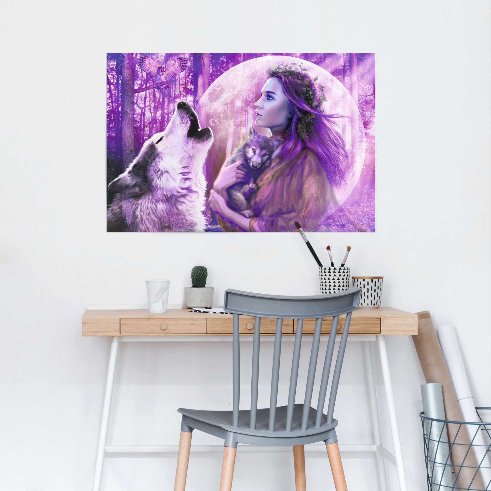 Reinders! Poster »Vollmond Wölfe« 1 Stk. tlg.