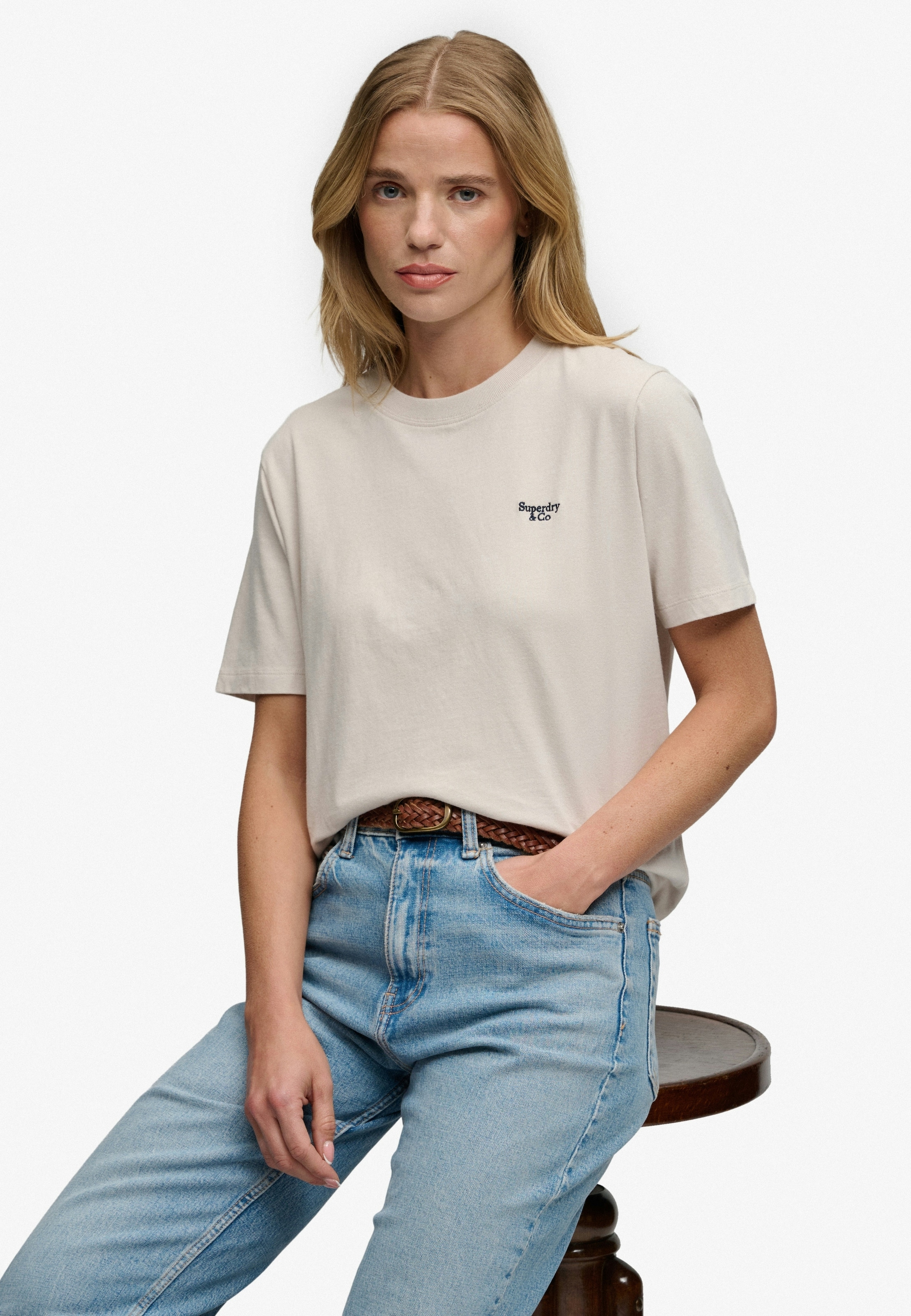 Superdry T-Shirt »SIGNATURE EMB TEE« Baumwolle, relaxed fit
