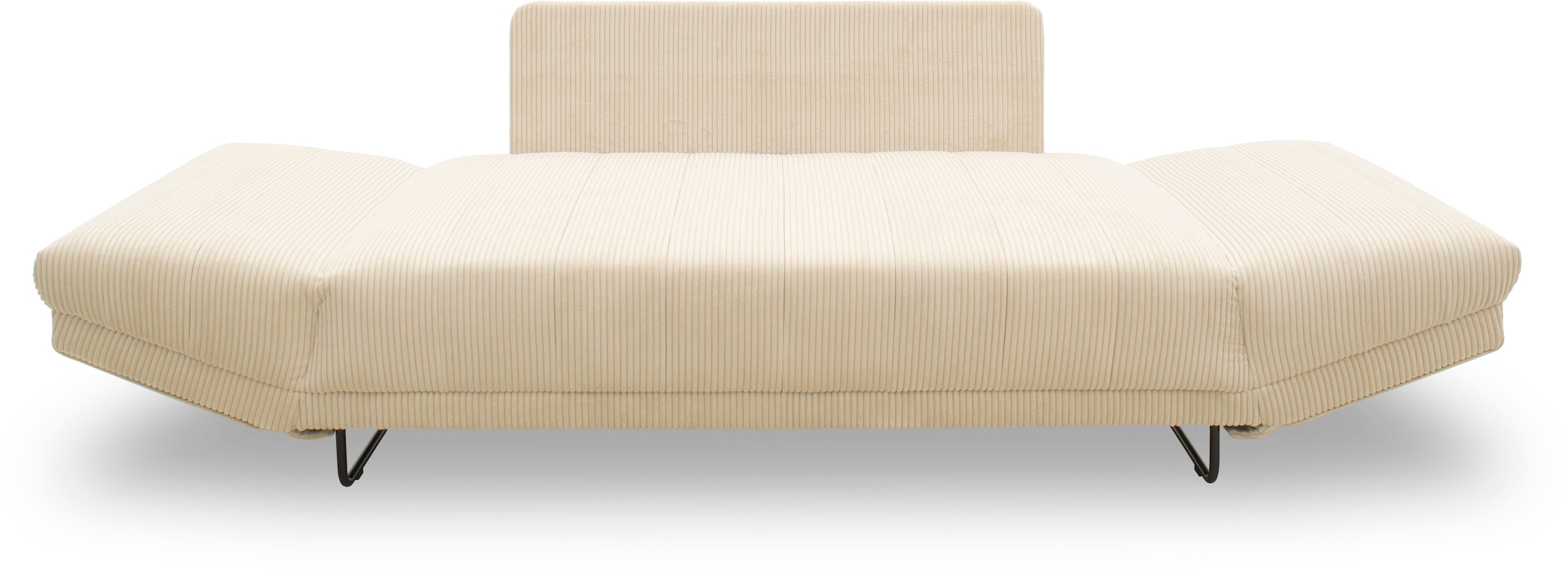 INOSIGN Canapé-lit »Jadelyn mit klappbaren Armlehnen, Bettsofa mit Federkern, Breite 250cm« Federkern, Cord-Bezug, incl. 2 Armlehnkissen, Liegefläche 97x250 cm