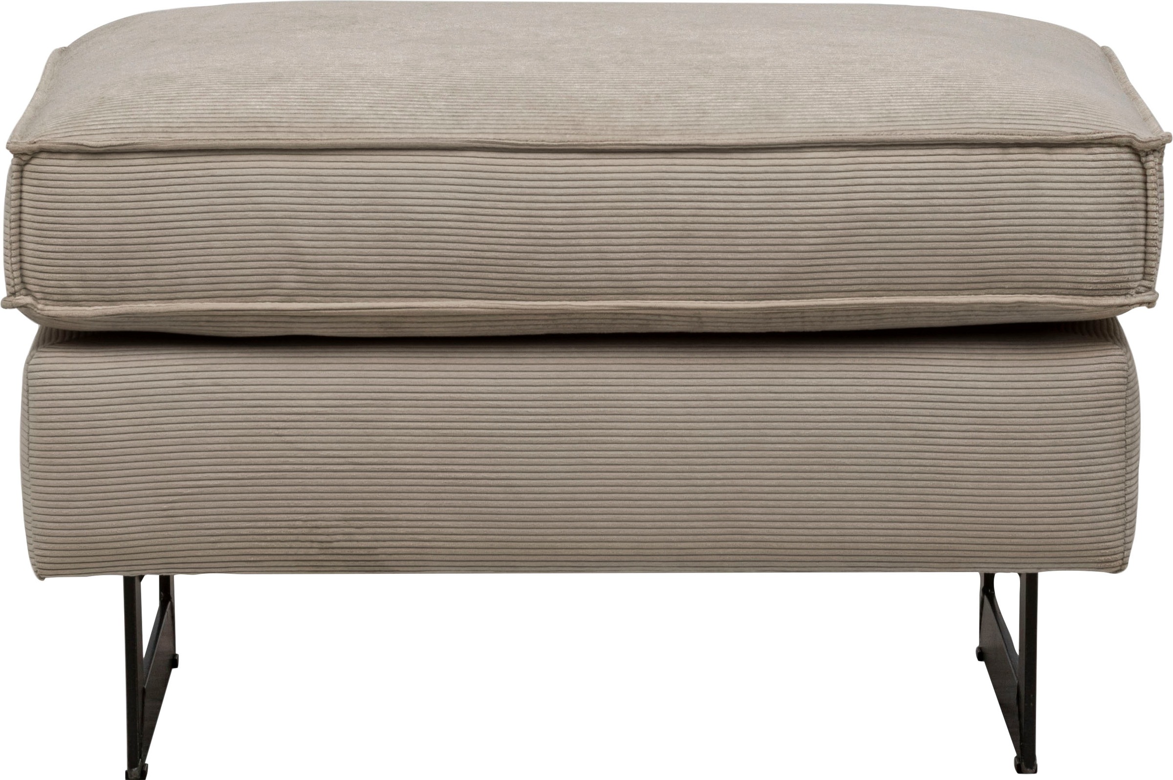 Home affaire Tabouret rembourré »Pinto« mit Keder, Metallfüssen und auch in Cord Bezug erhältlich