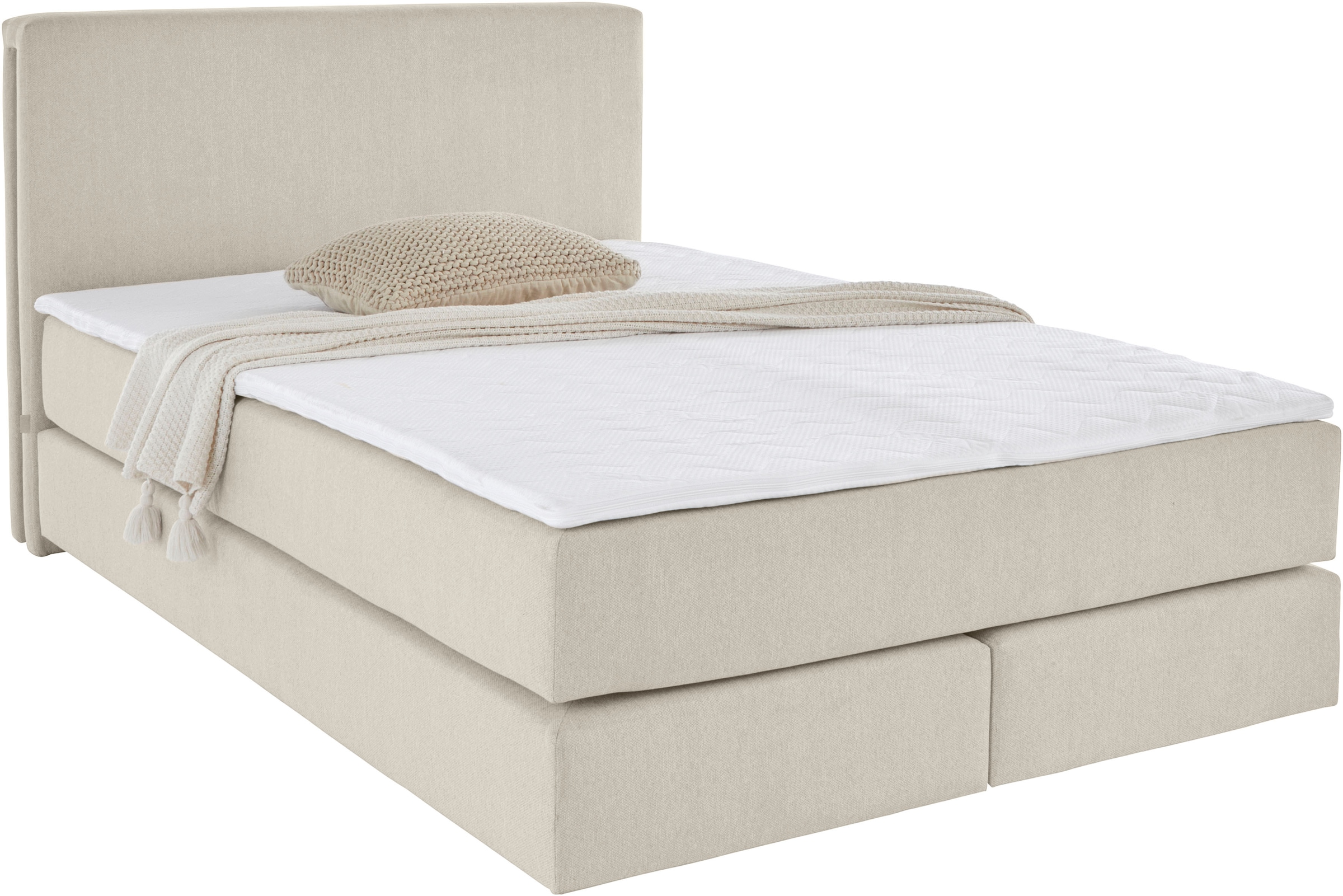 LeGer Home by Lena Gercke Lit boxspring »Zalia erhältlich in verschiedenen Breiten, inkl. Toppper« wahlweise mit Bonnell- oder 7-Zonen-Tonnentaschenfederkern