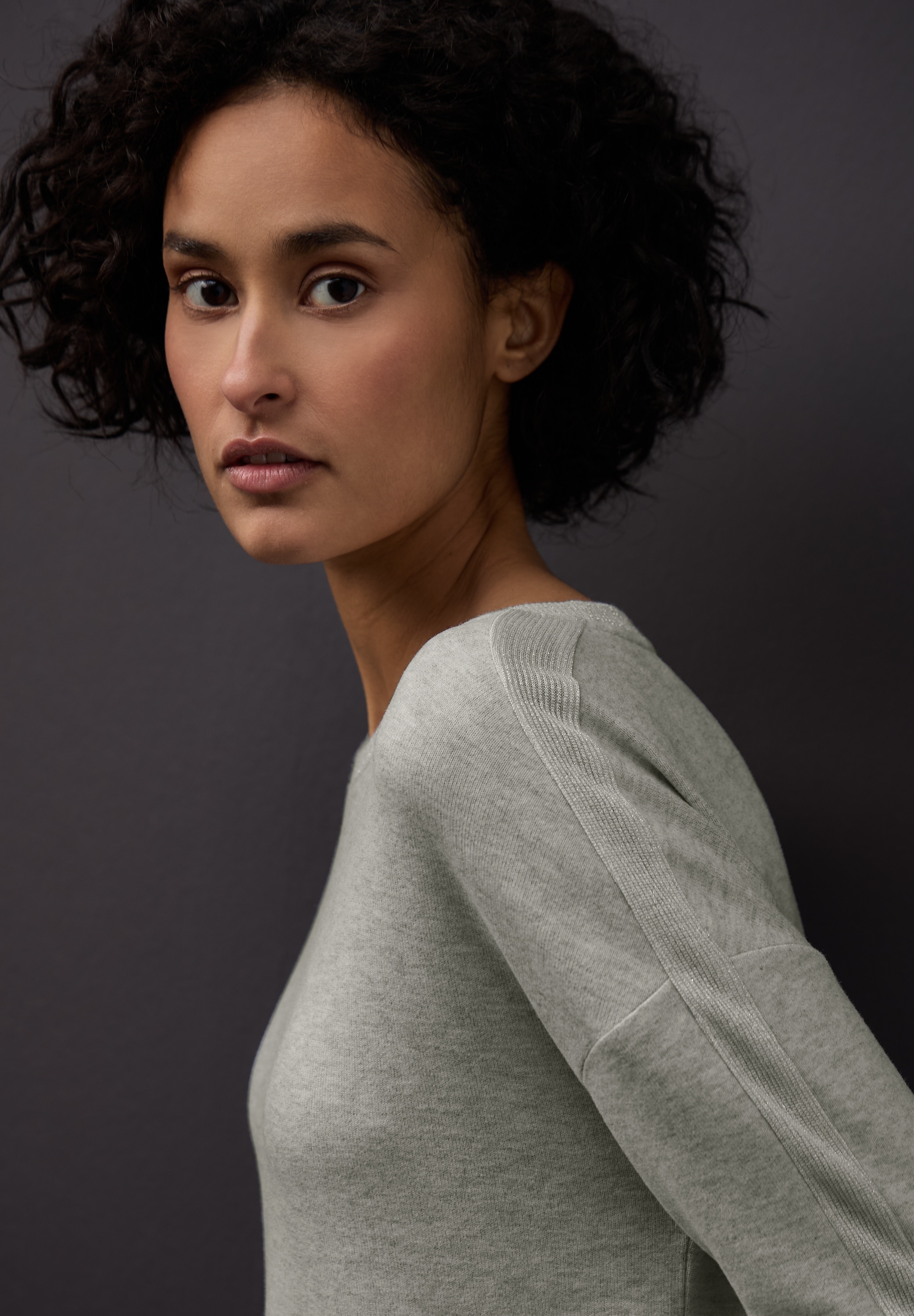 STREET ONE T-shirt à manches longues mit Glitzerdetails