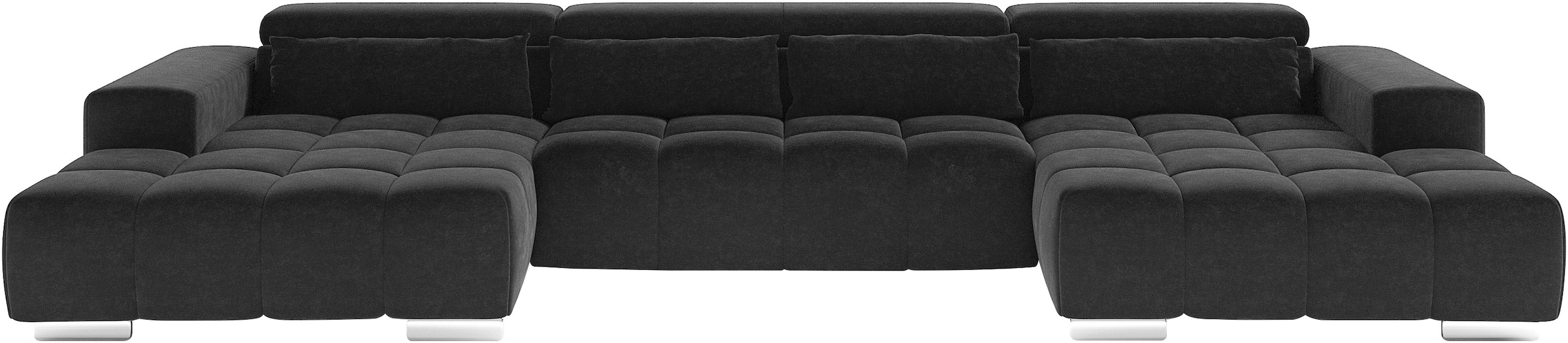 COTTA Paysage de salon »Orion U-Form, B: 400 cm« Kopfteilverstellung & 4 Kissen, optional elektr. Sitztiefenverstellung