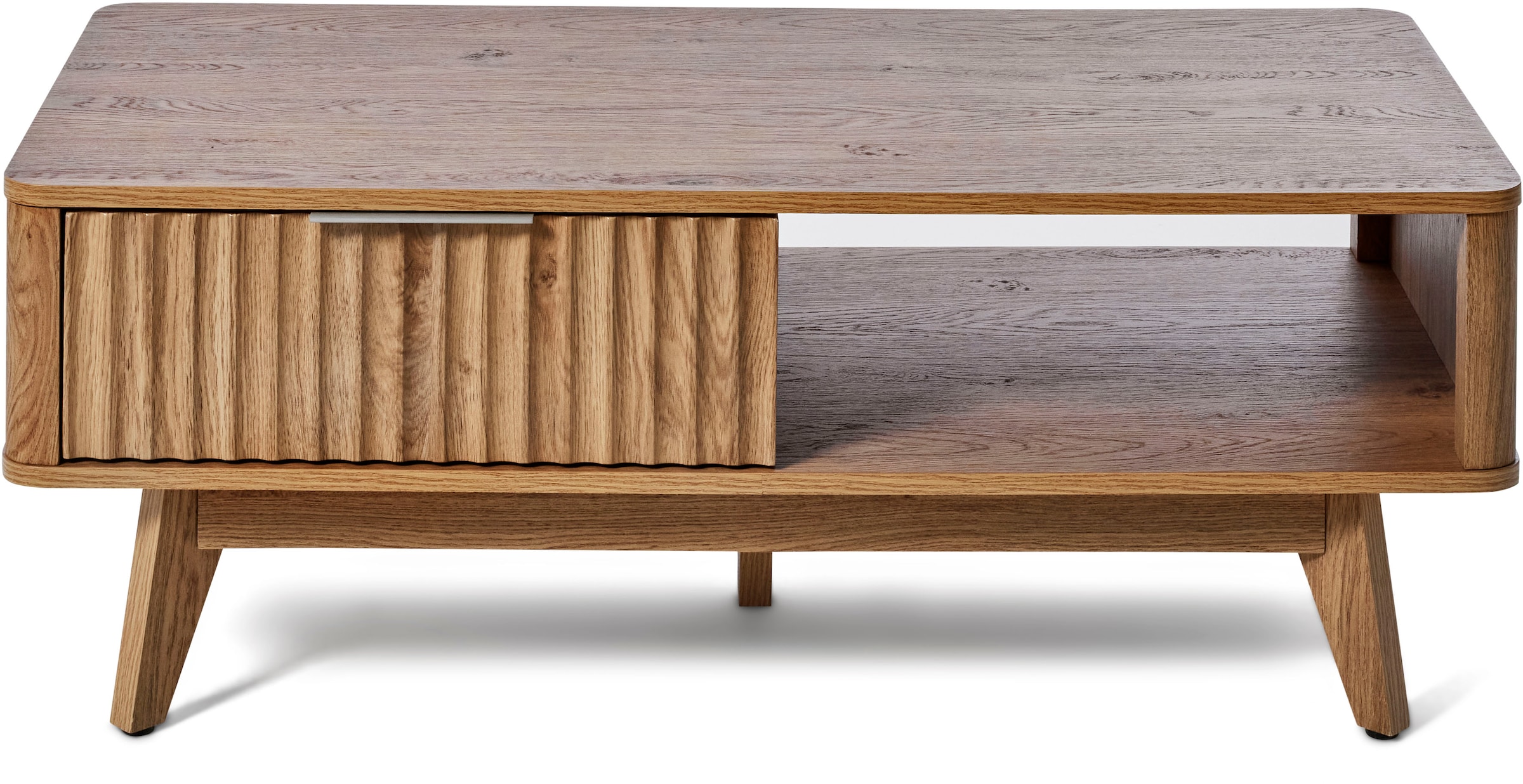 Jahnke Couchtisch »WAVE COFFEE SK« 1 Stk. tlg. Couchtisch, Retro-Stil, Stauraum, Fronten in raffiniertem Wellendesign