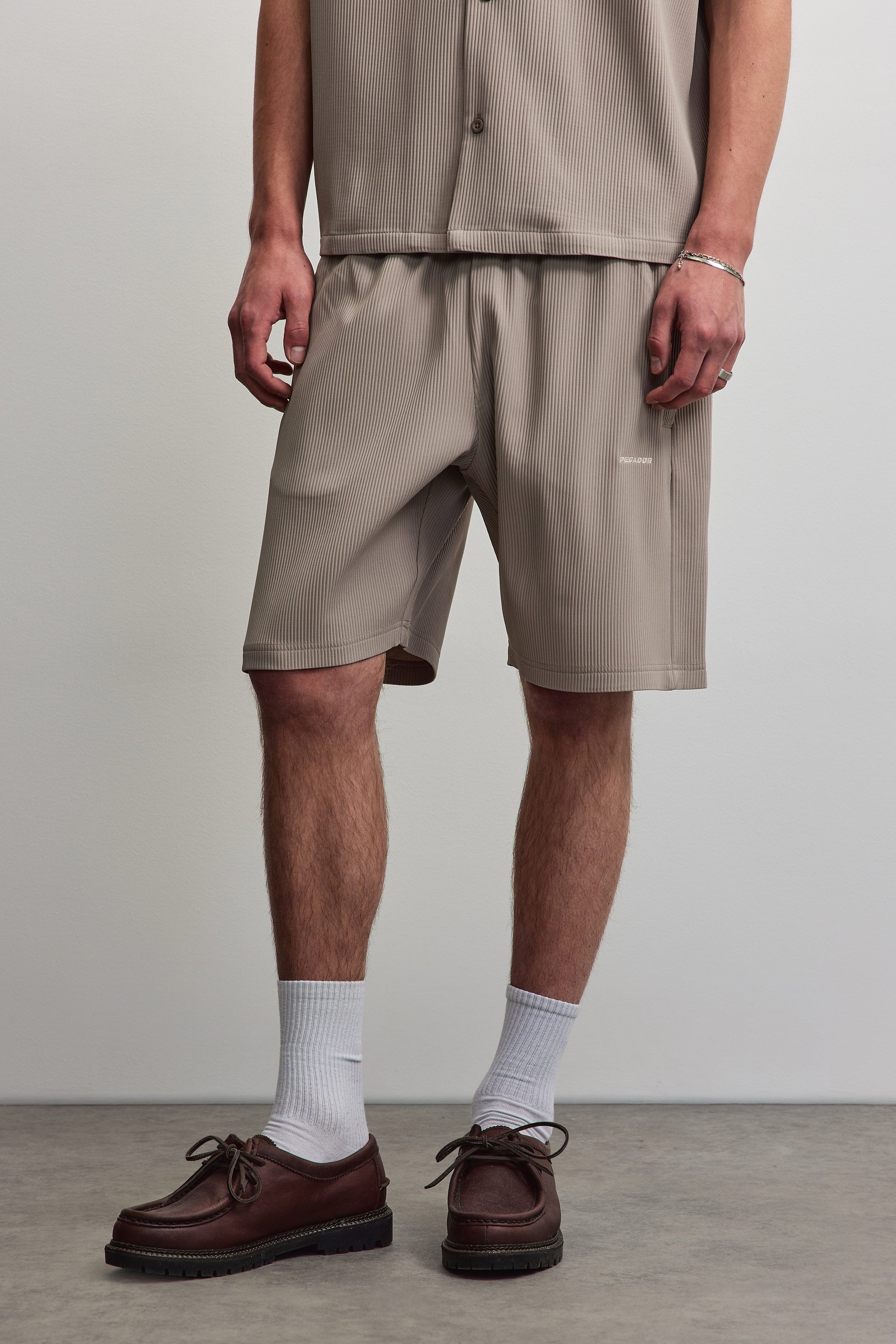 PEGADOR Short »TROY PLISSEE SHORTS«  Baumwollmischung, regular fit