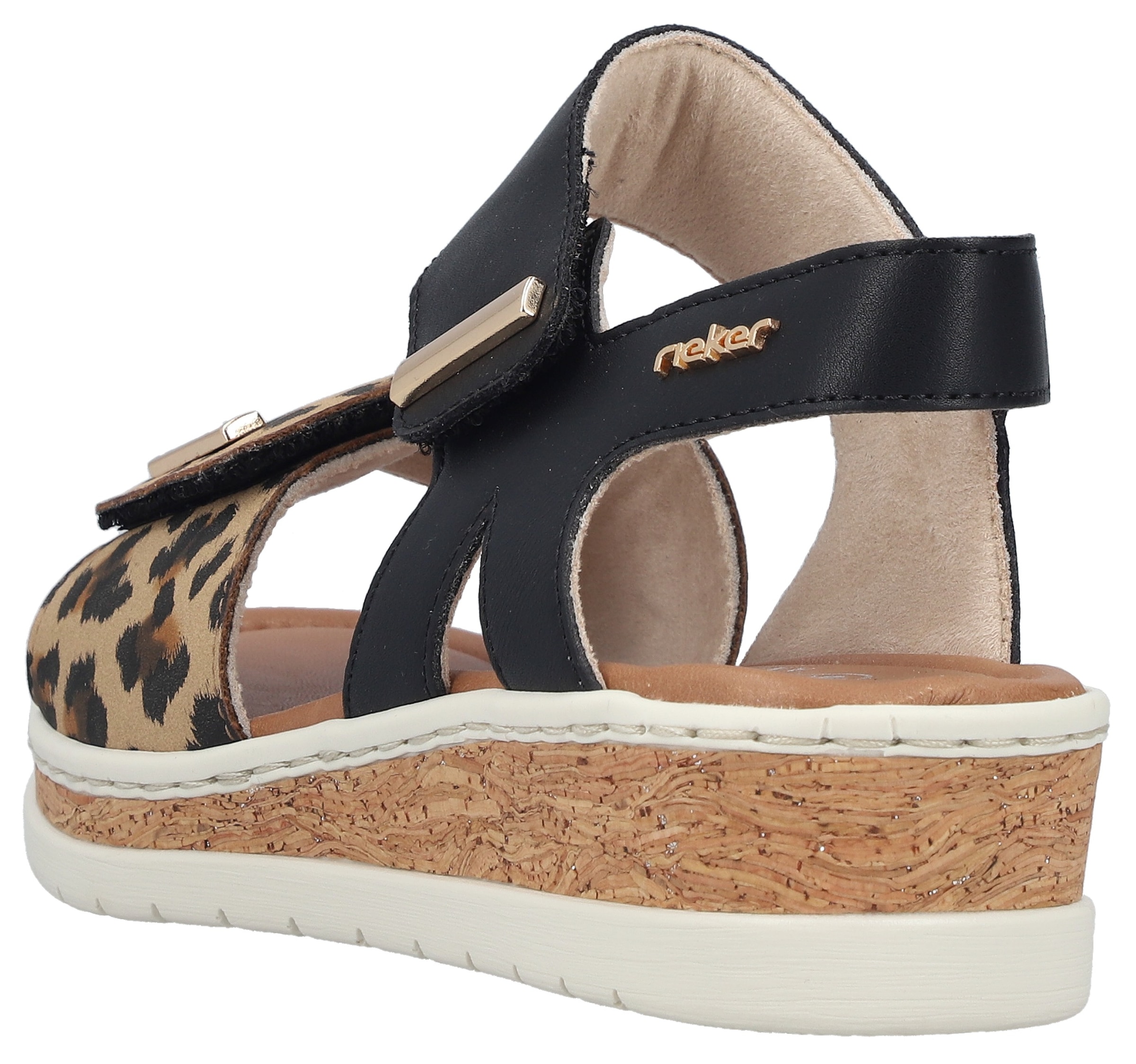 Rieker Sandale  Sommerschuh, Keilsandalette, Plateausandale mit Klett