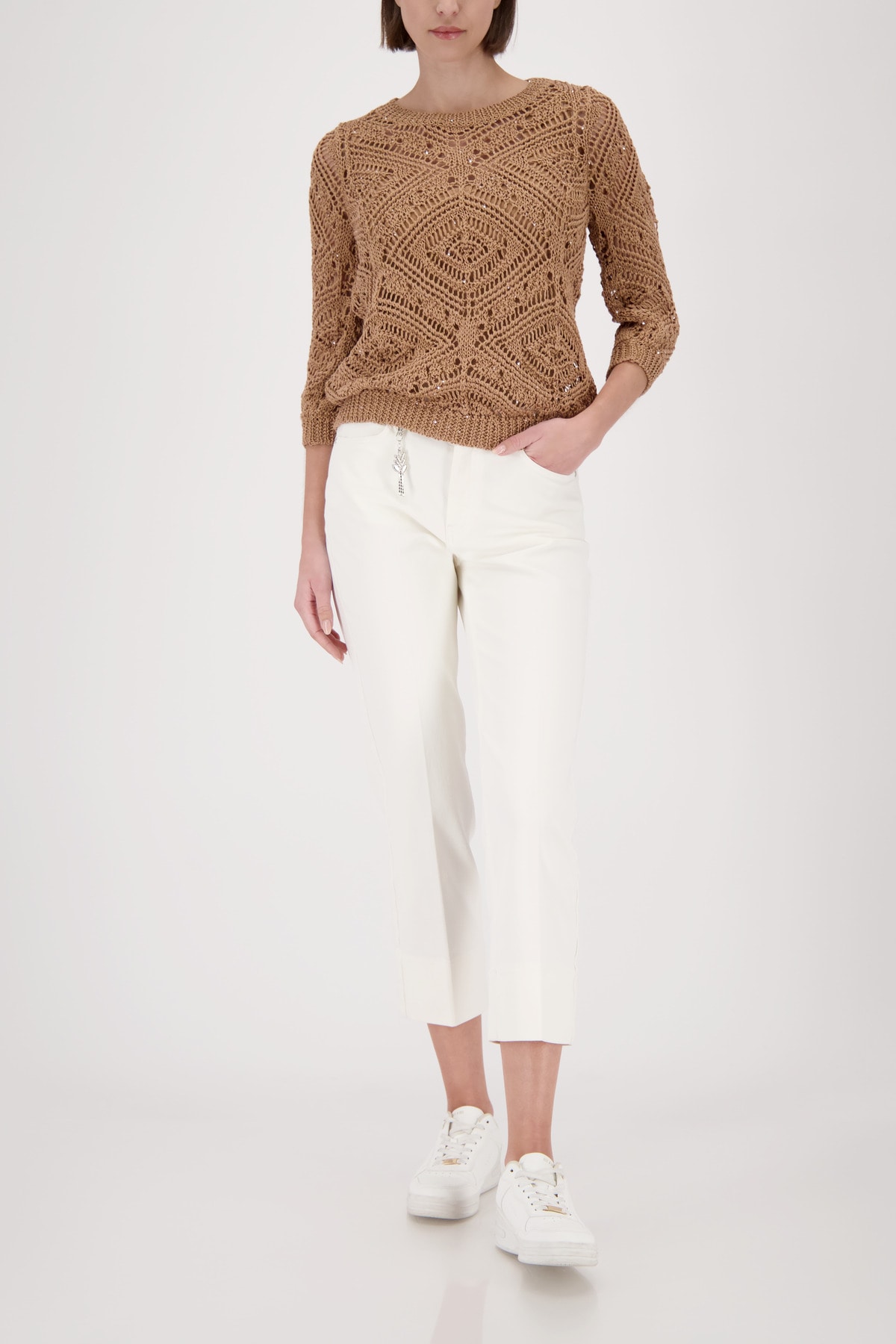 Monari Pull en tricot »Ajour« Regular fit mit Strickmuster