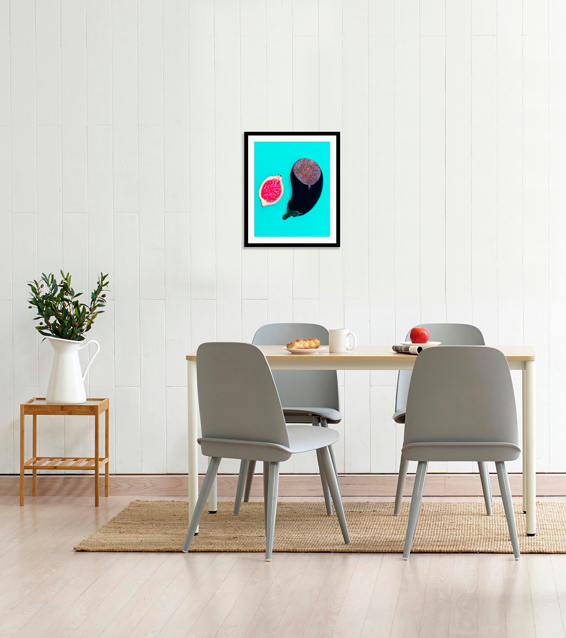 queence Image »Stephan« 1 cuis tlg. HD Premium Poster-Druck inkl. Holzrahmen