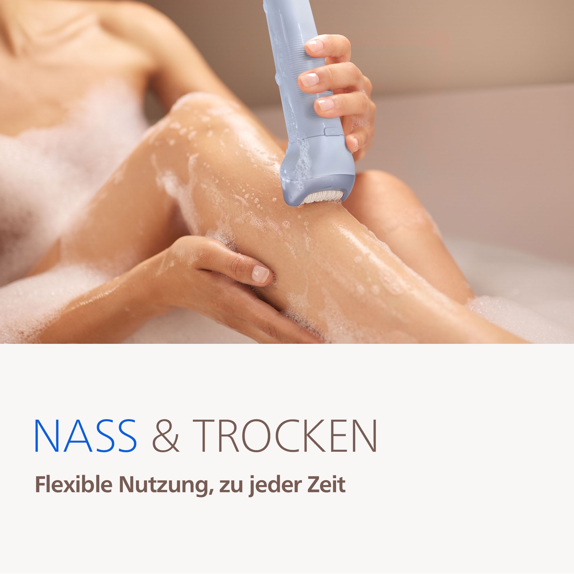Philips Epilierer »Series 8000 BRE708/00« 2 Stk. Aufsätze nass und trocken verwendbar, mit 2 Geschwindigkeitsstufen