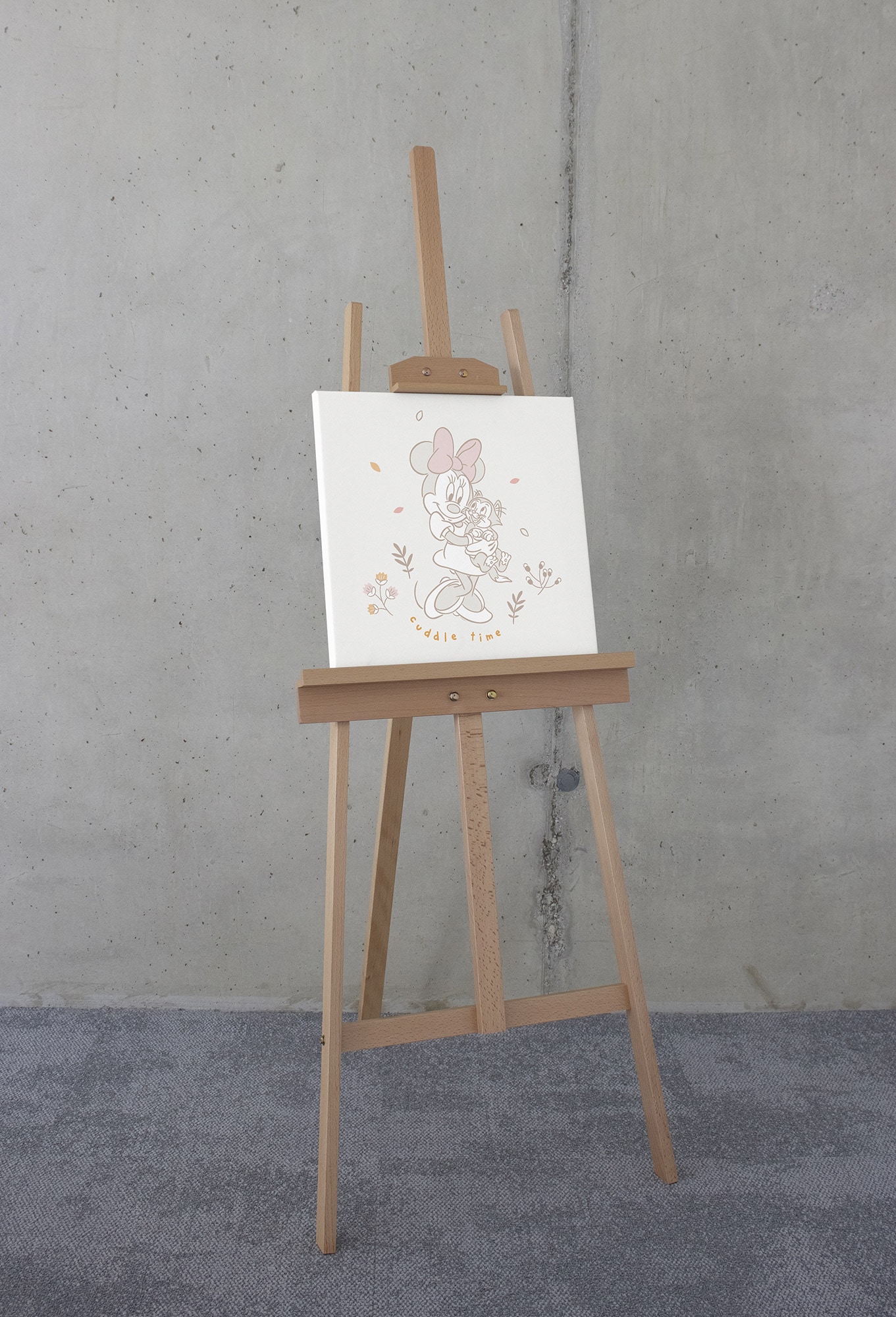 Komar Tableau sur toile »Disney Minnie Mouse Cuddle Time« 1 cuis tlg. 40 x 40 cm (Breite x Höhe) - Kinderzimmer, Dekoration