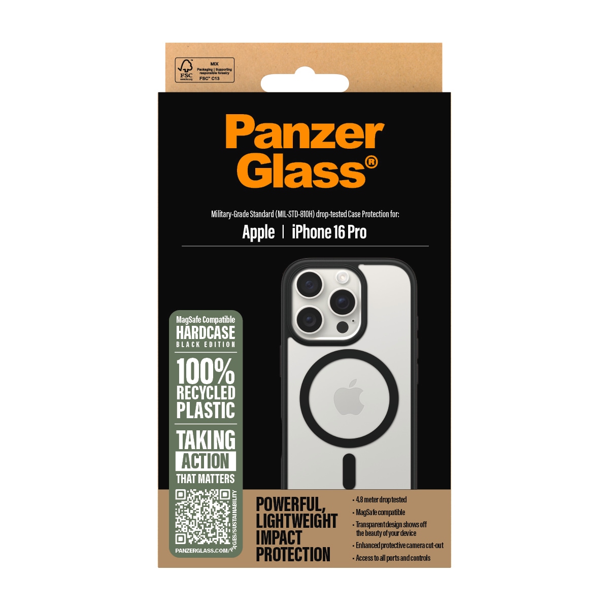 CARE by PanzerGlass Handyhülle »HardCase mit MagSafe für Apple iPhone 16 Pro« Backcover, Schutzhülle, Handyschutzhülle, Case, Schutzcase, stossfest