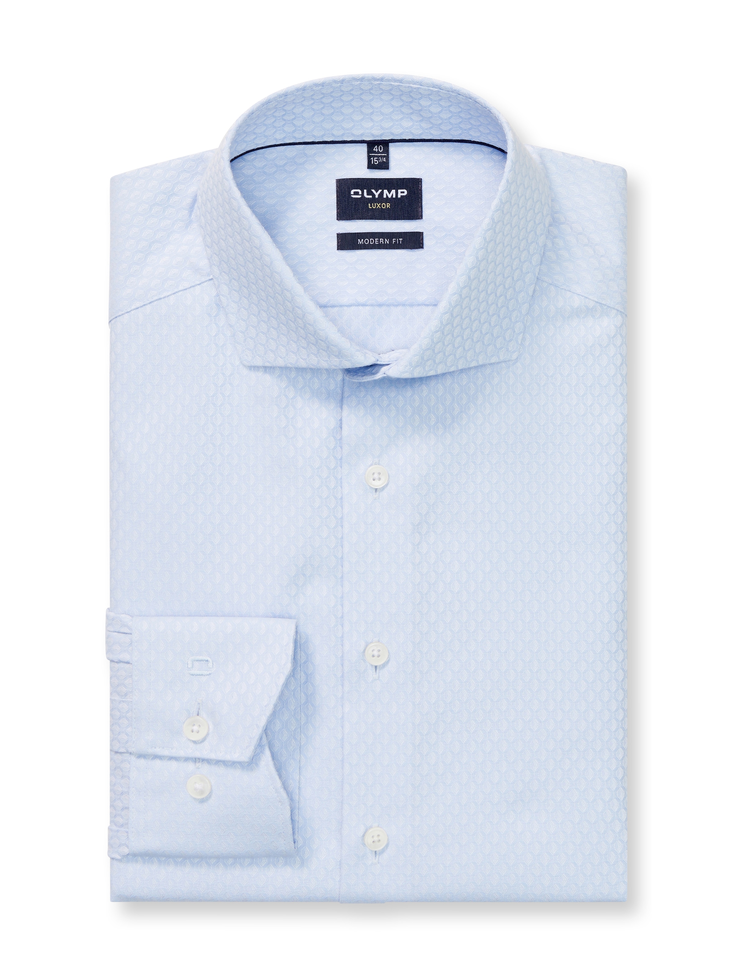 OLYMP Chemise à manches longues »Luxor modern fit« feine Struktur, Businesshemd. Royal-Kentkragen, modern fit